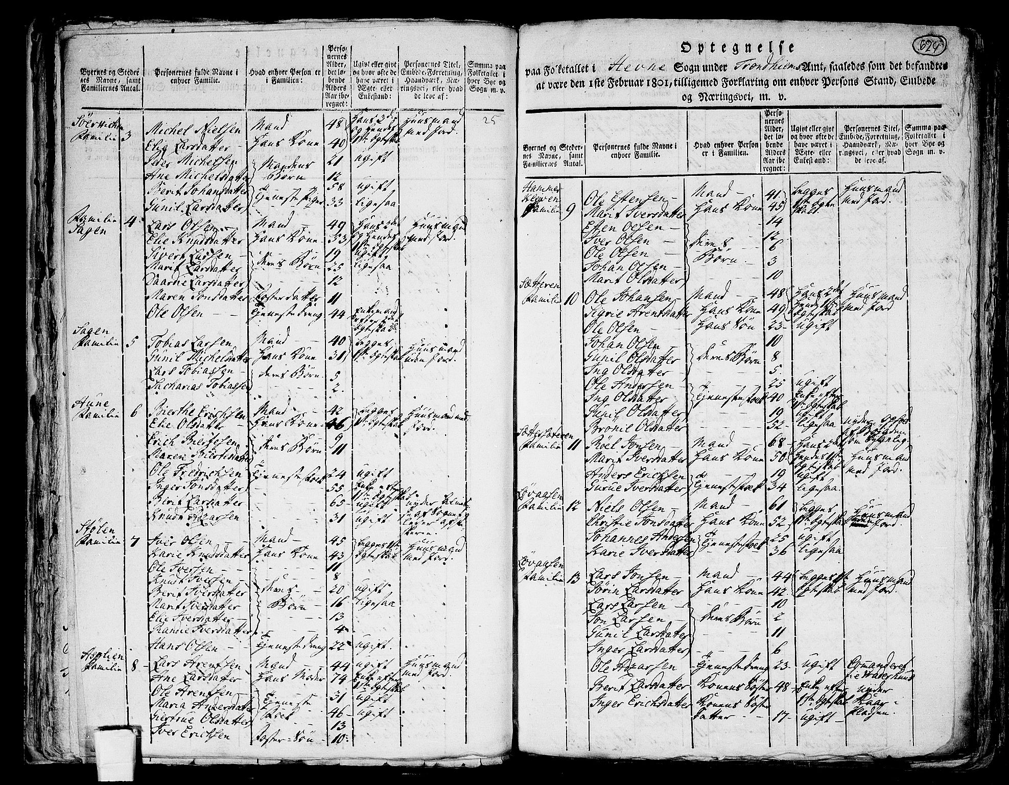 RA, 1801 census for 1612P Hemne, 1801, p. 623b-624a