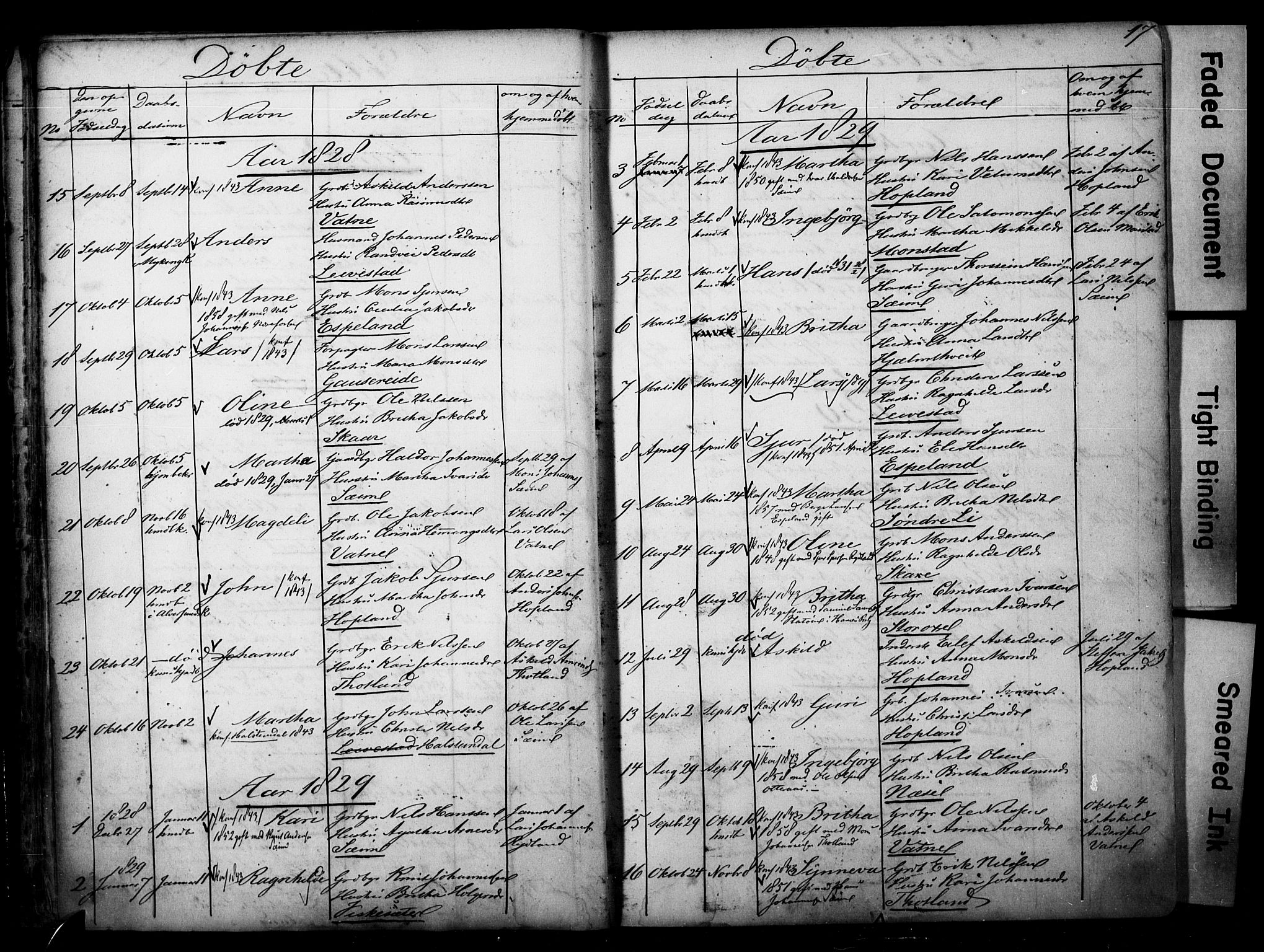 Alversund Sokneprestembete, SAB/A-73901/H/Ha/Hab: Parish register (copy) no. D 1, 1800-1870, p. 17