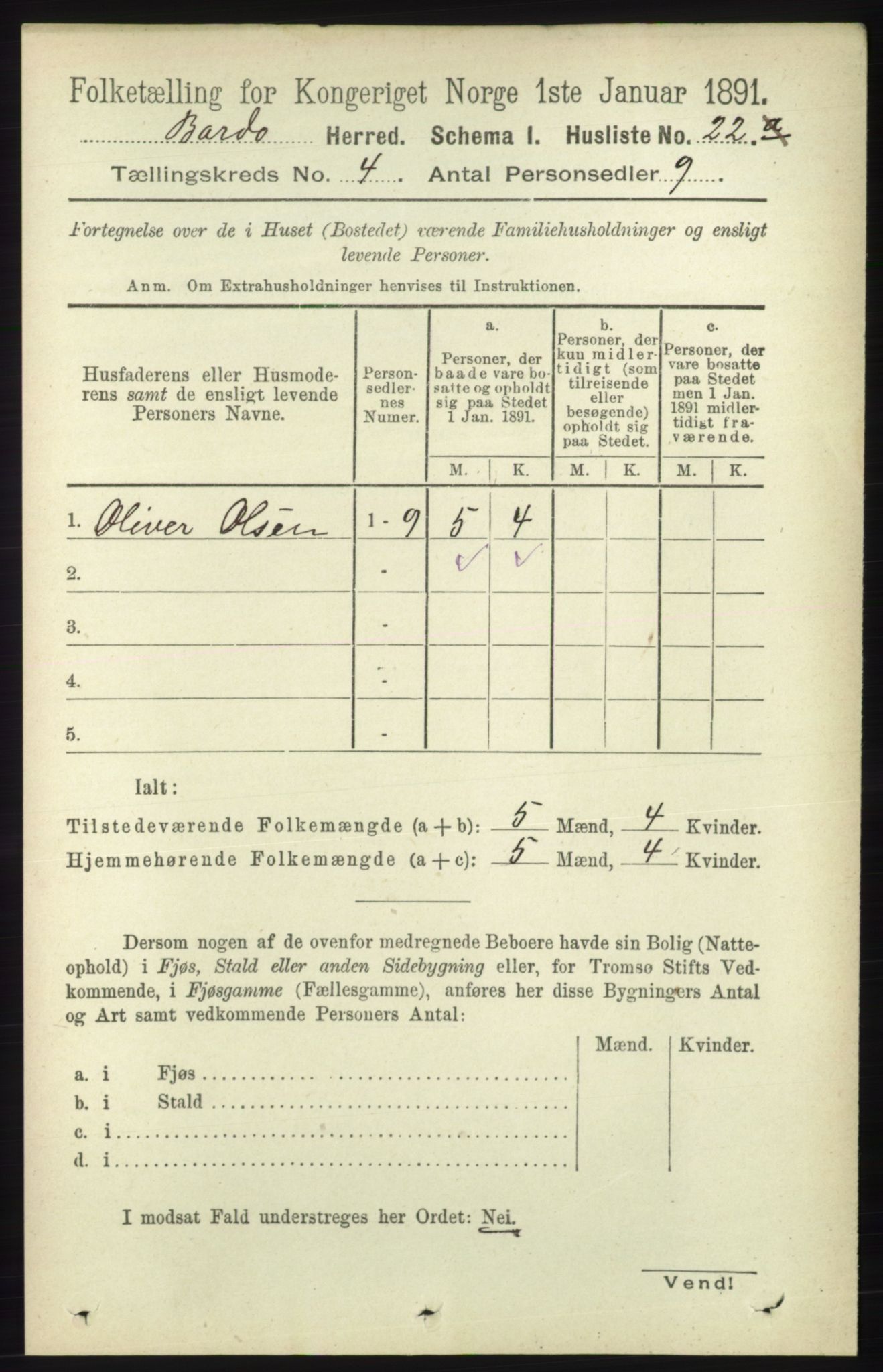 RA, 1891 census for 1922 Bardu, 1891, p. 1297