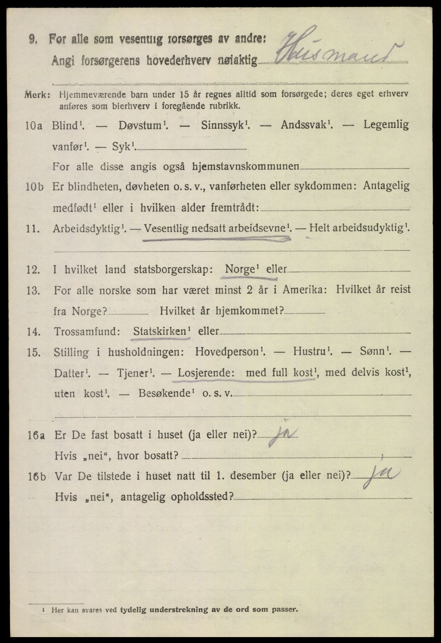 SAH, 1920 census for Vardal, 1920, p. 3388