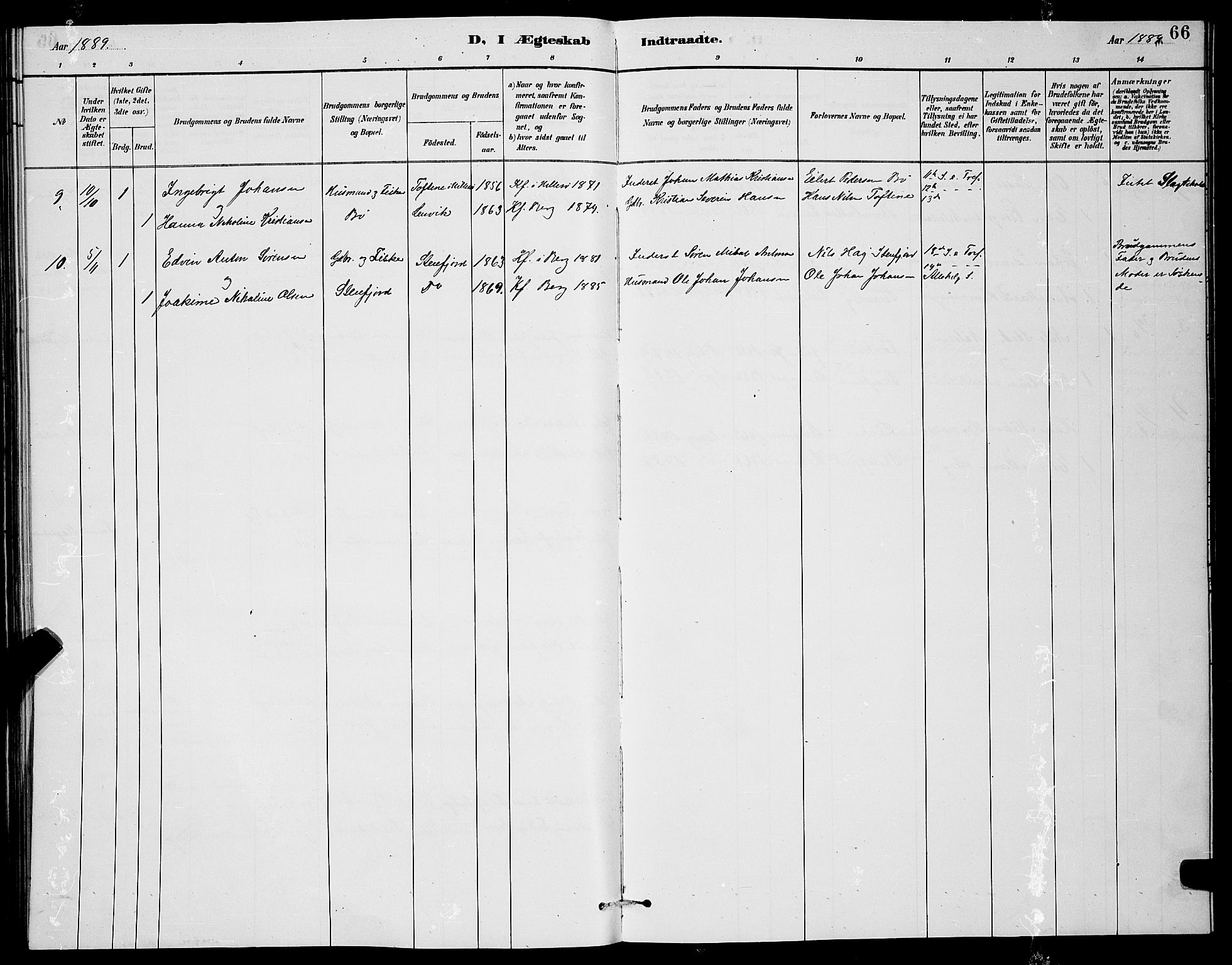 Berg sokneprestkontor, SATØ/S-1318/G/Ga/Gab/L0004klokker: Parish register (copy) no. 4, 1887-1897, p. 66