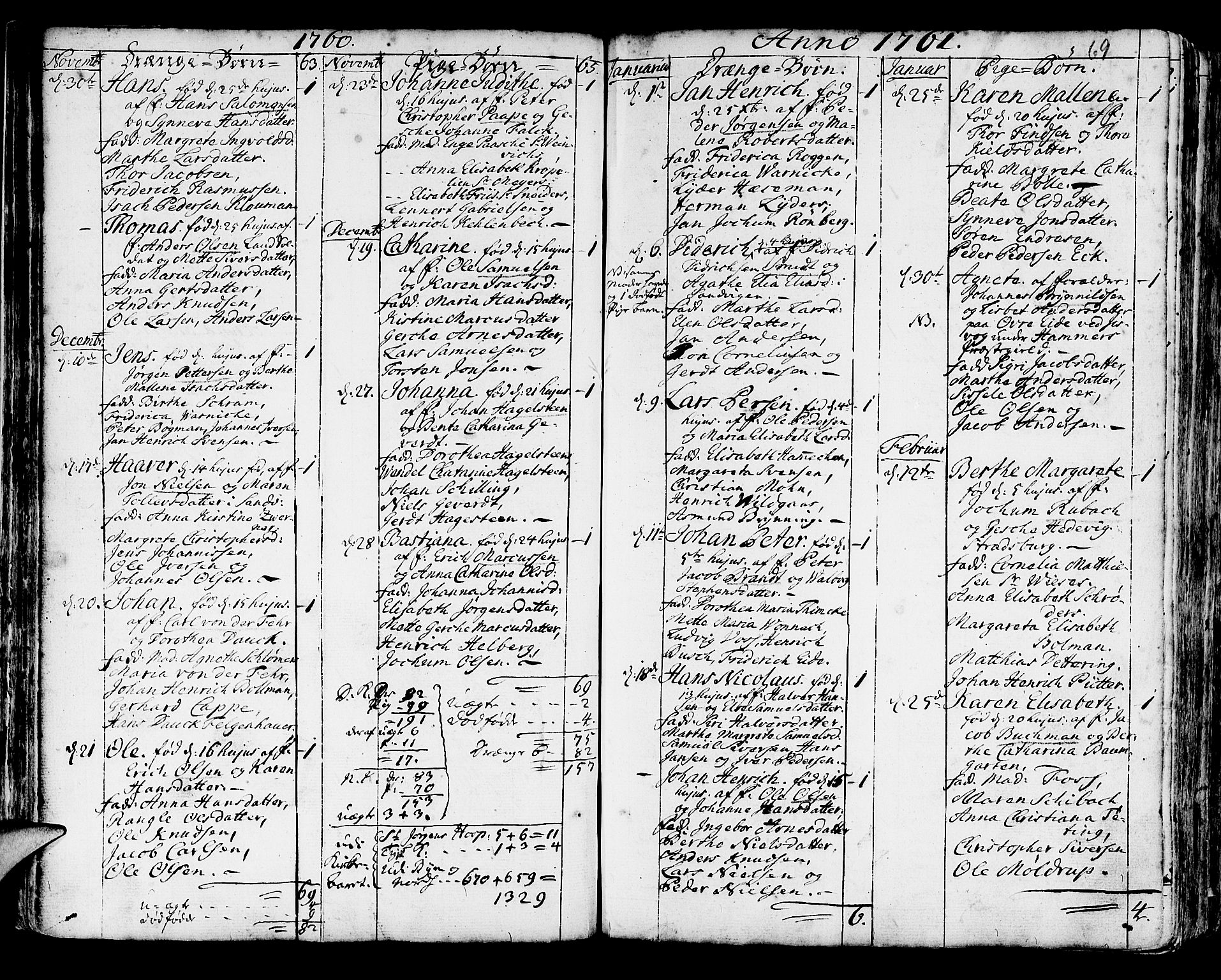Korskirken sokneprestembete, SAB/A-76101/H/Haa/L0005: Parish register (official) no. A 5, 1751-1789, p. 69