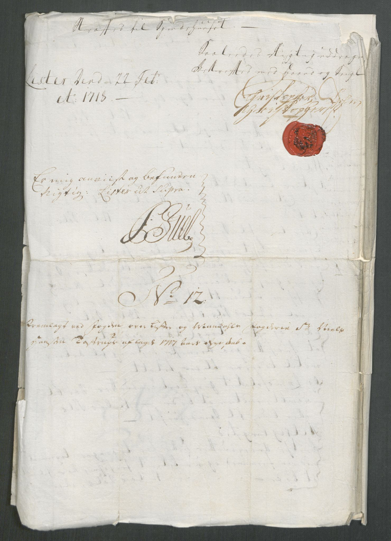 Rentekammeret inntil 1814, Reviderte regnskaper, Fogderegnskap, AV/RA-EA-4092/R43/L2561: Fogderegnskap Lista og Mandal, 1717, p. 183