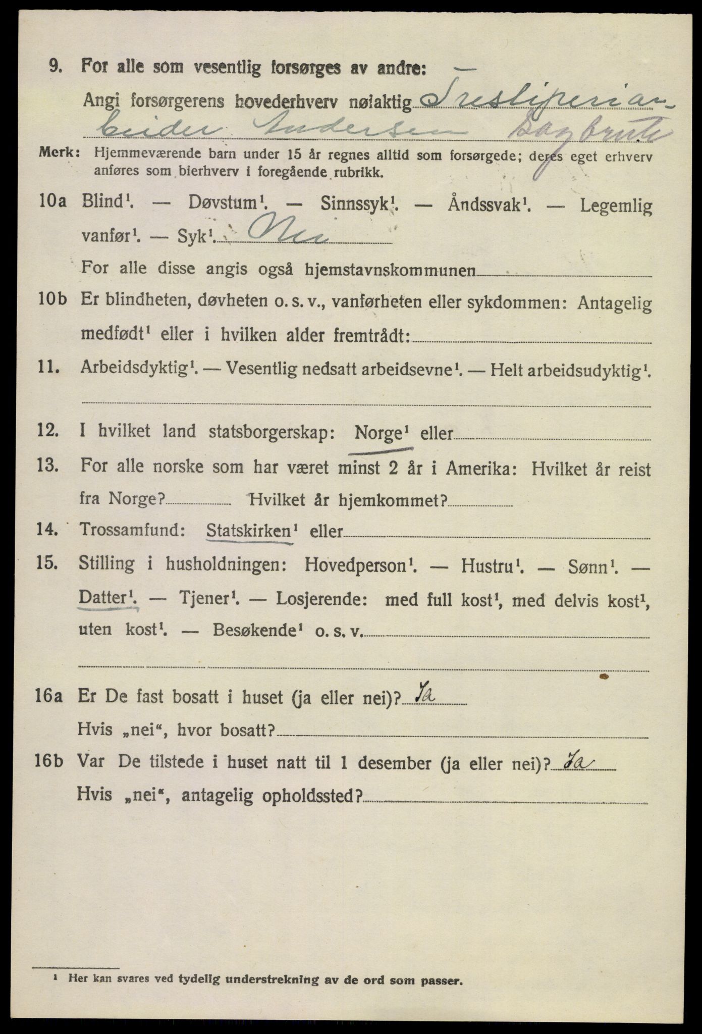 SAKO, 1920 census for Hedrum, 1920, p. 3022