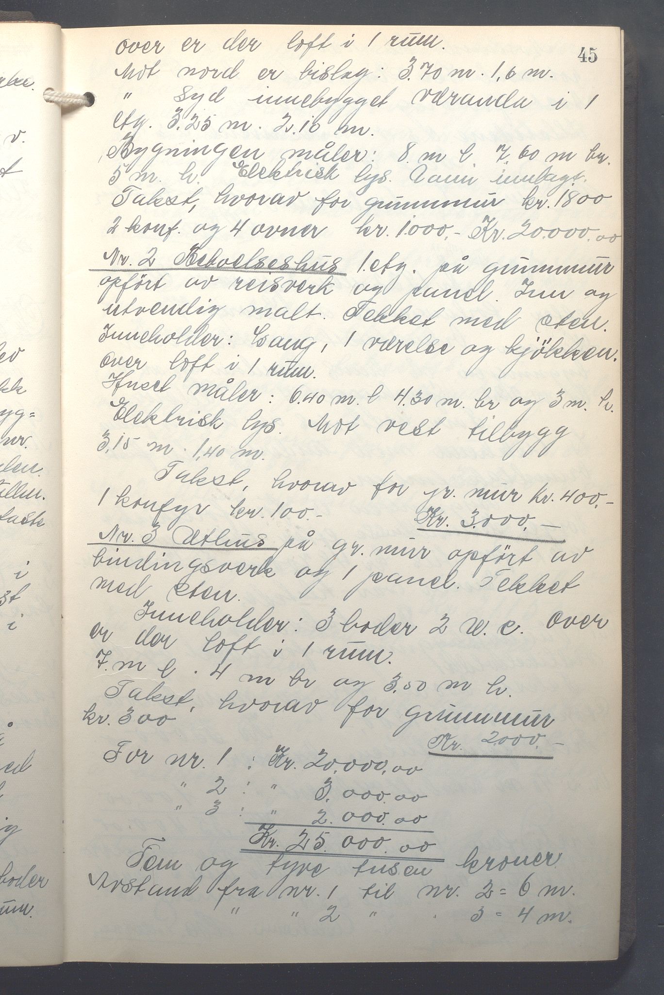 Lensmennene i Aker, OBA/A-10133/F/Fb/L0004: Branntakstprotokoll, 1931-1937, p. 45