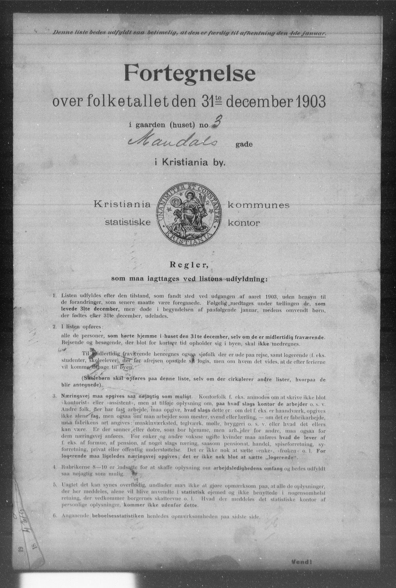 OBA, Municipal Census 1903 for Kristiania, 1903, p. 11824