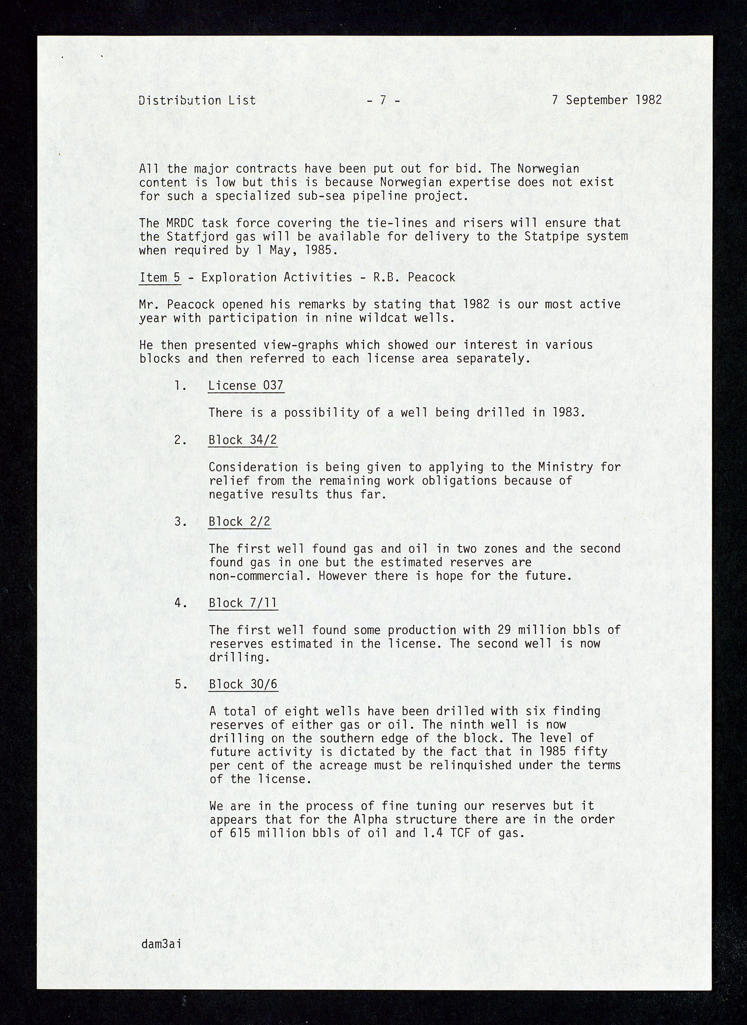 Pa 1578 - Mobil Exploration Norway Incorporated, AV/SAST-A-102024/4/D/Da/L0168: Sak og korrespondanse og styremøter, 1973-1986, p. 171