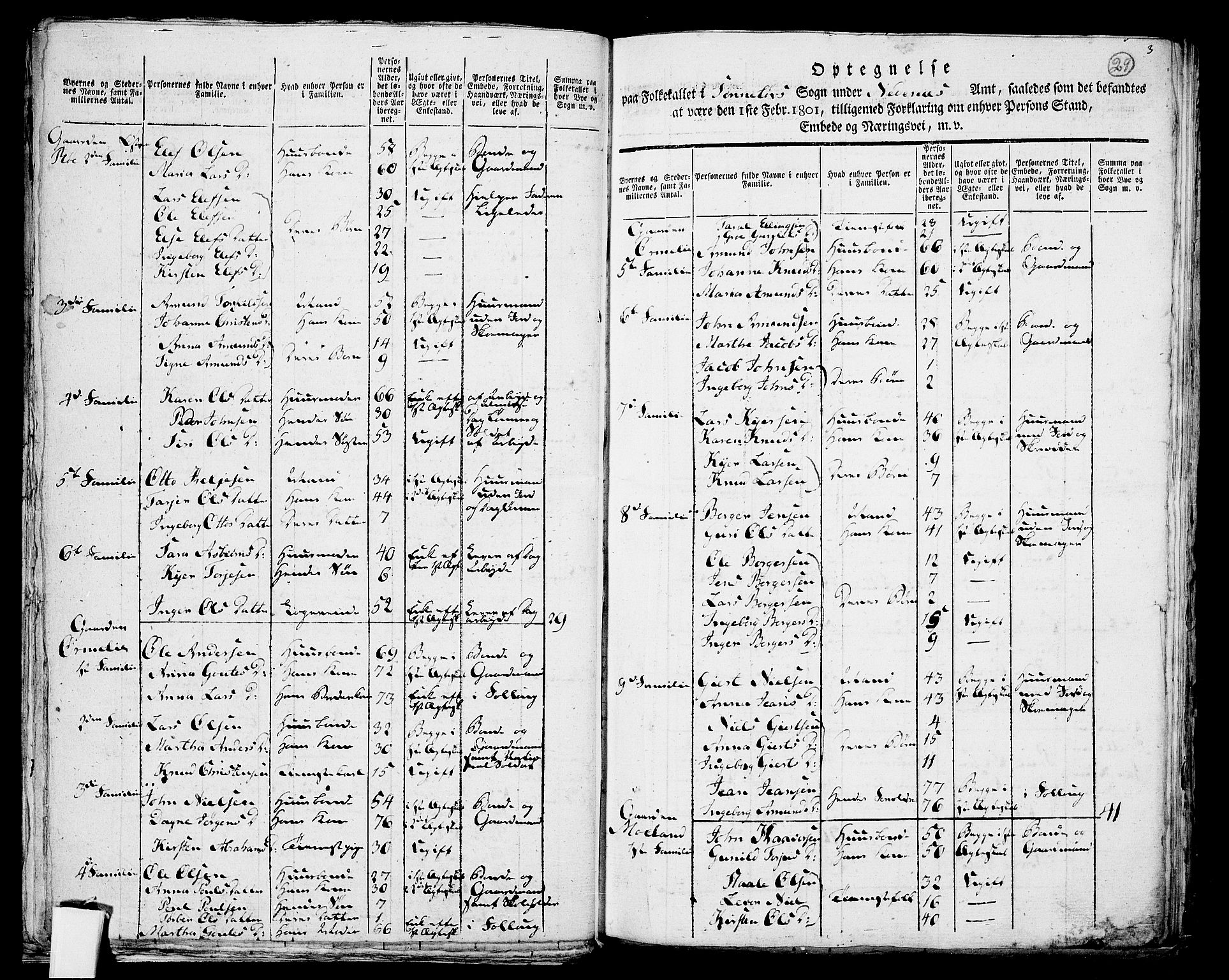 RA, 1801 census for 0901P Risør, 1801, p. 28b-29a