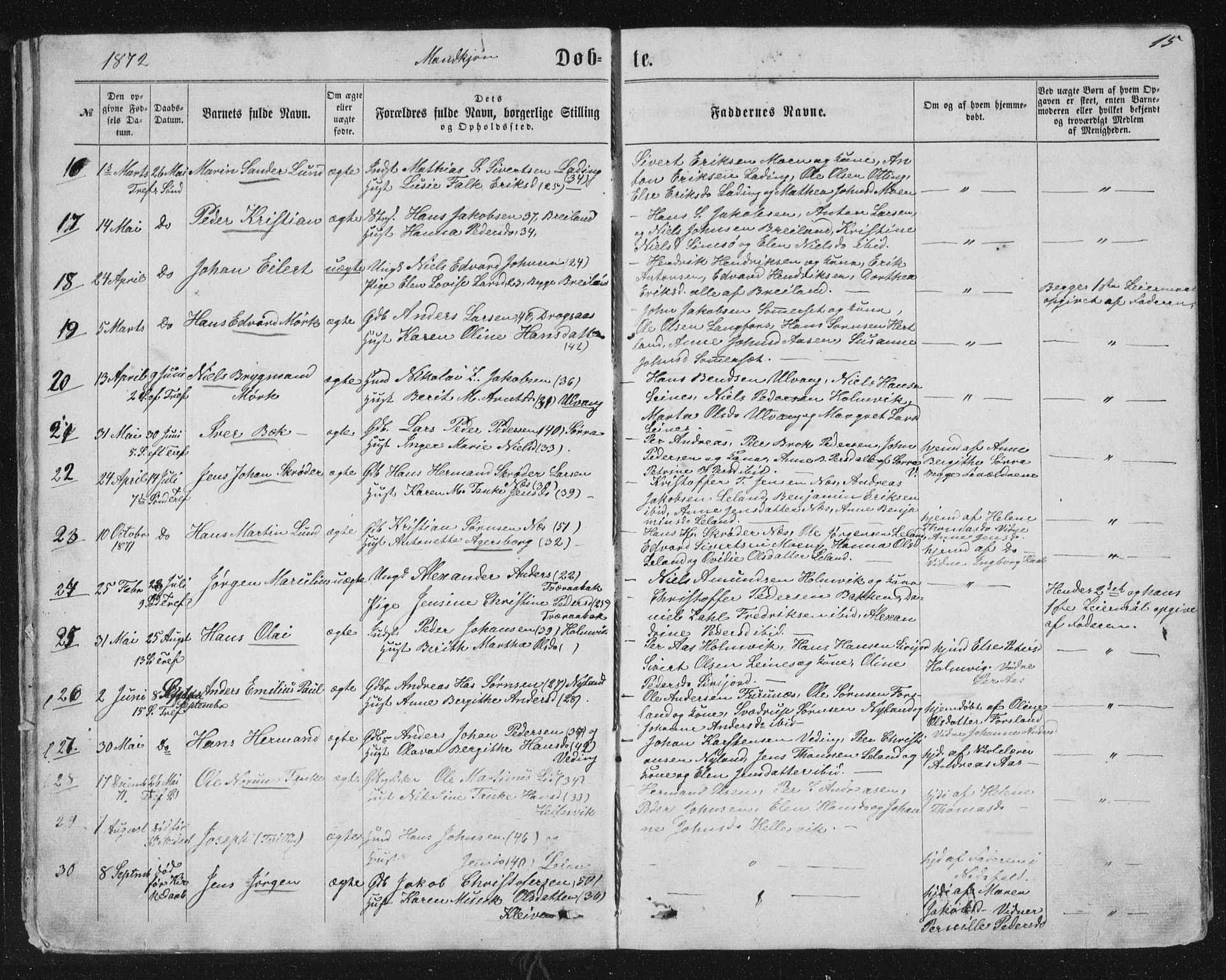 Ministerialprotokoller, klokkerbøker og fødselsregistre - Nordland, AV/SAT-A-1459/831/L0476: Parish register (copy) no. 831C03, 1866-1877, p. 15