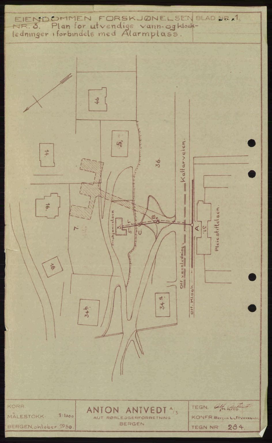 Byfogd og Byskriver i Bergen, AV/SAB-A-3401/03/03Bc/L0034: Mortgage book no. A27-28, 1950-1950, Diary no: : 9322/1950