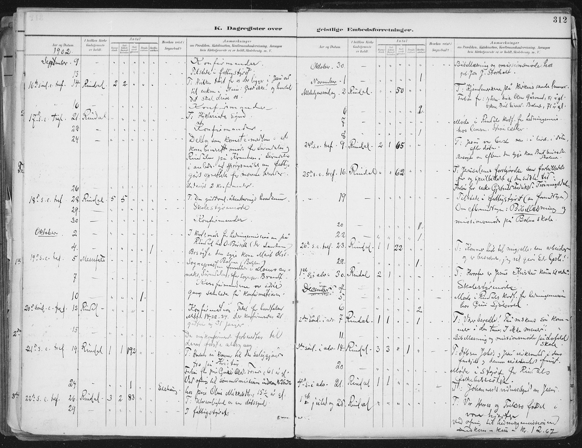 Ministerialprotokoller, klokkerbøker og fødselsregistre - Møre og Romsdal, AV/SAT-A-1454/598/L1072: Parish register (official) no. 598A06, 1896-1910, p. 312