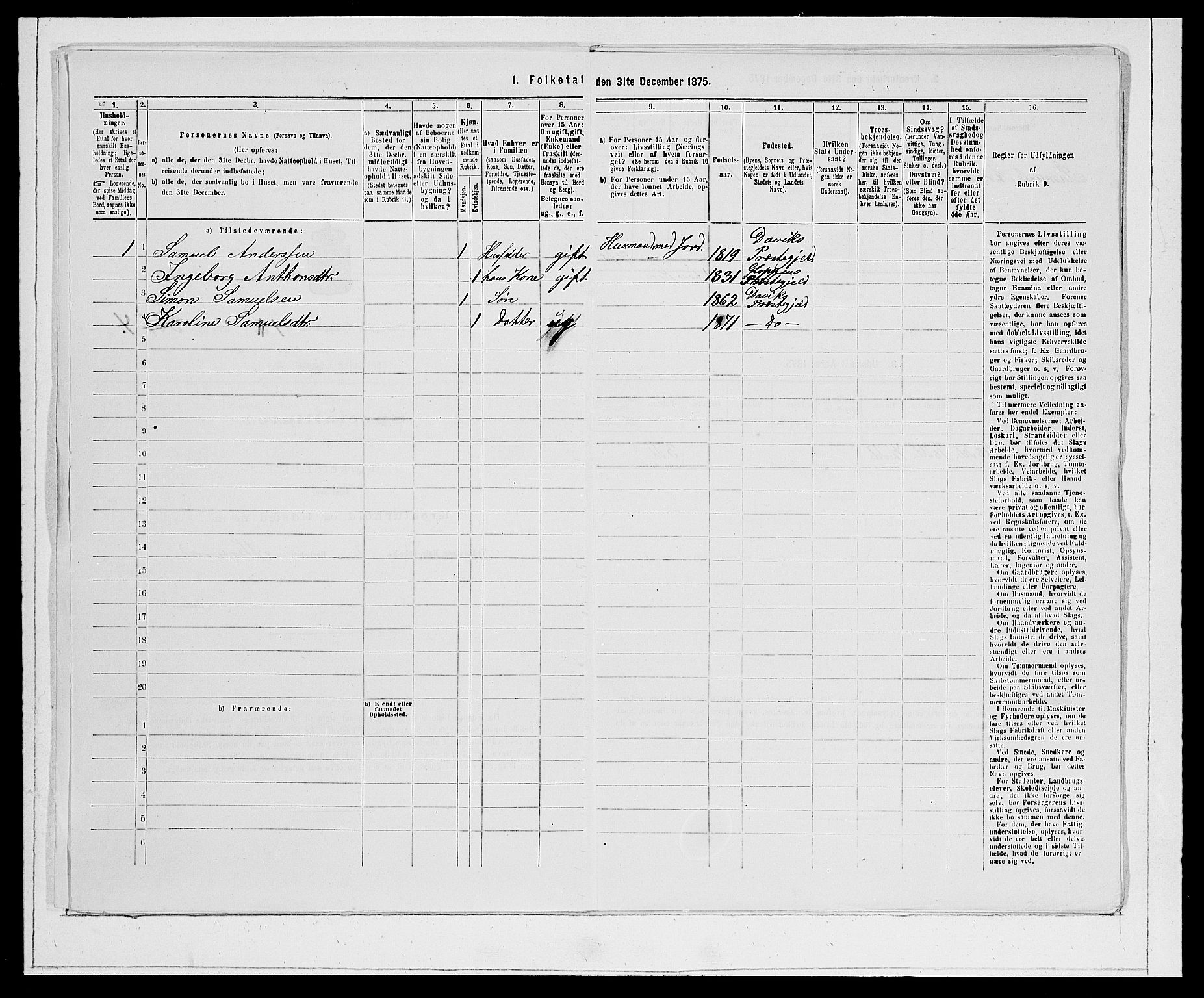 SAB, 1875 Census for 1442P Davik, 1875, p. 32
