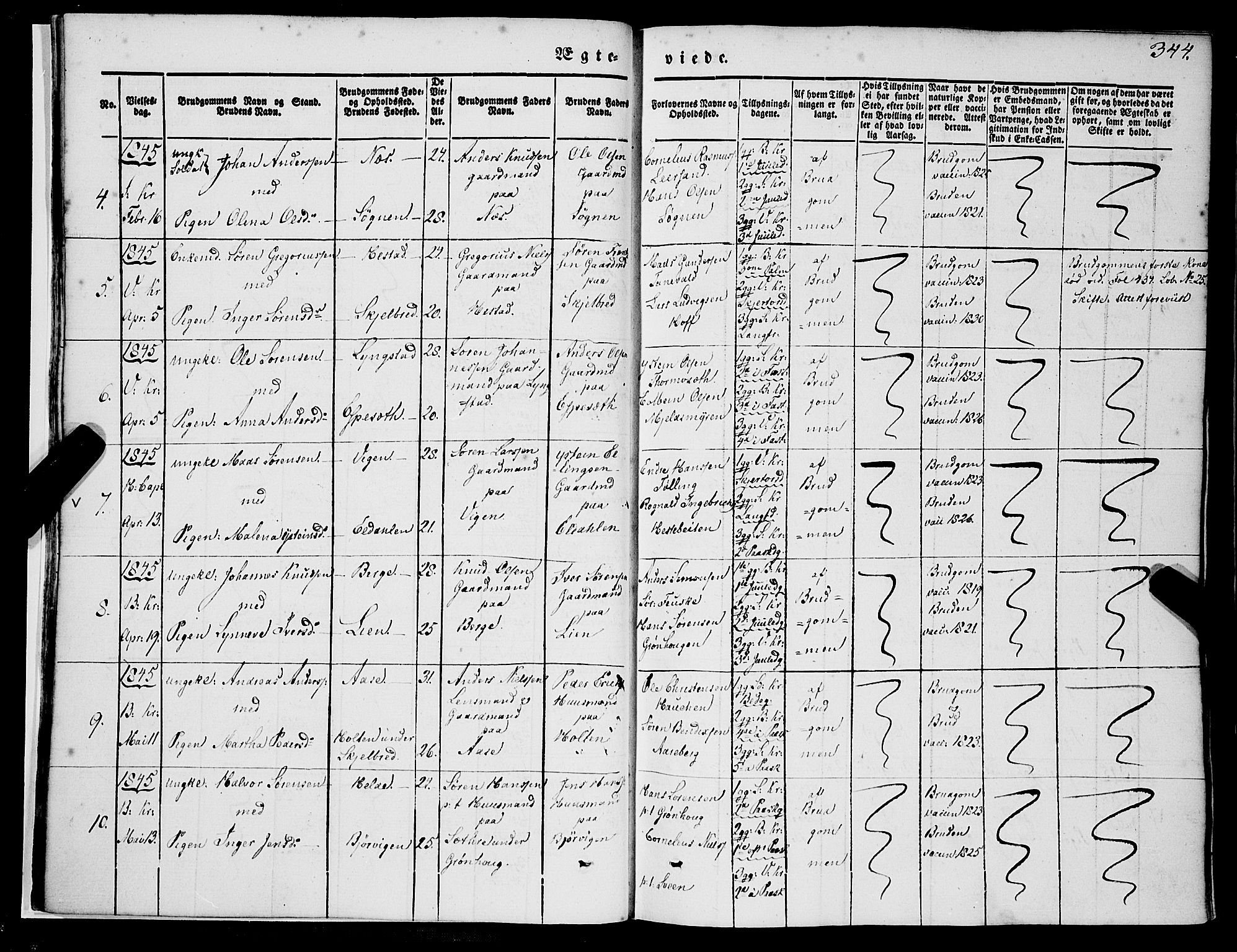 Gaular sokneprestembete, AV/SAB-A-80001/H/Haa: Parish register (official) no. A 4II, 1841-1859, p. 344