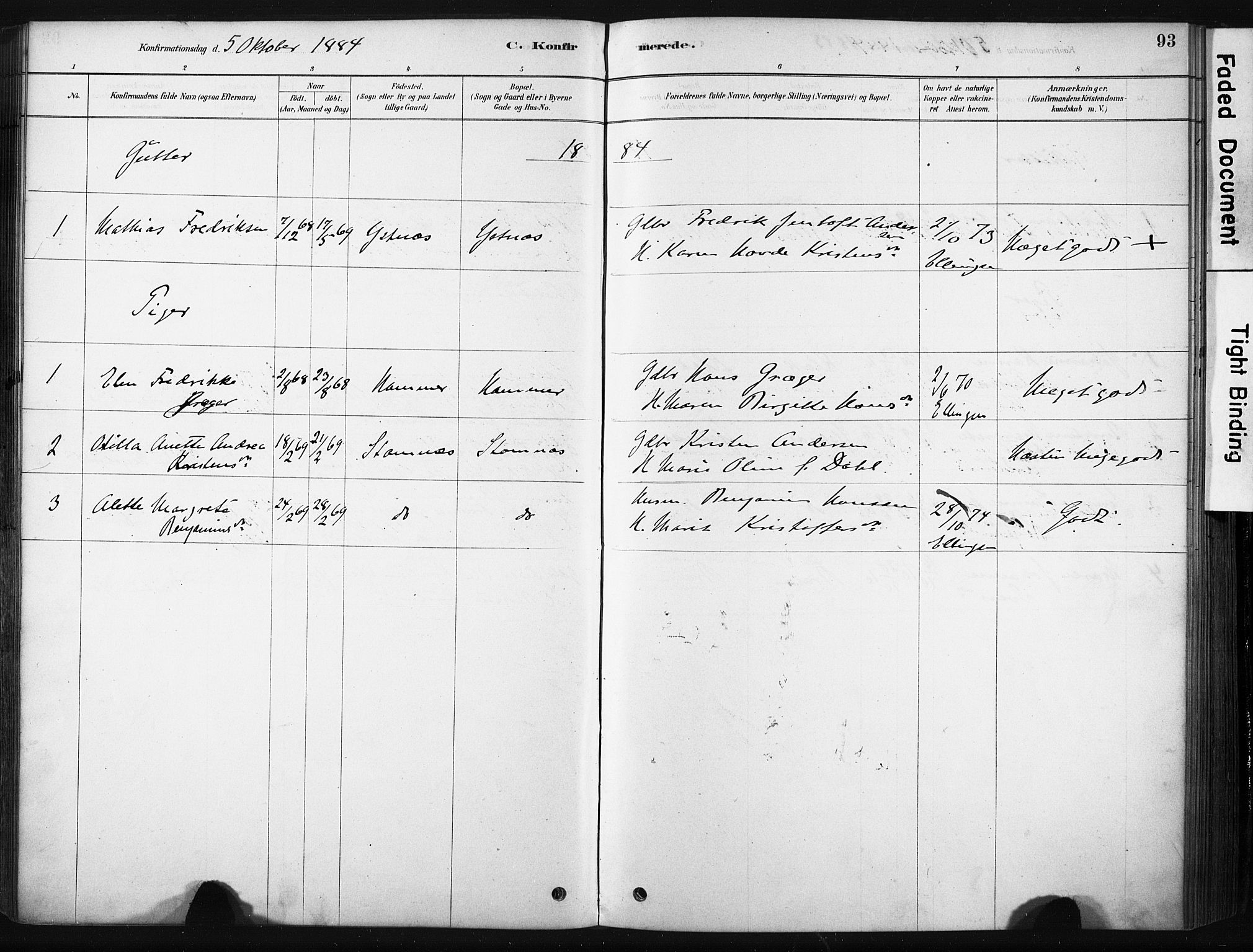 Ministerialprotokoller, klokkerbøker og fødselsregistre - Nordland, AV/SAT-A-1459/808/L0128: Parish register (official) no. 808A01, 1880-1902, p. 93