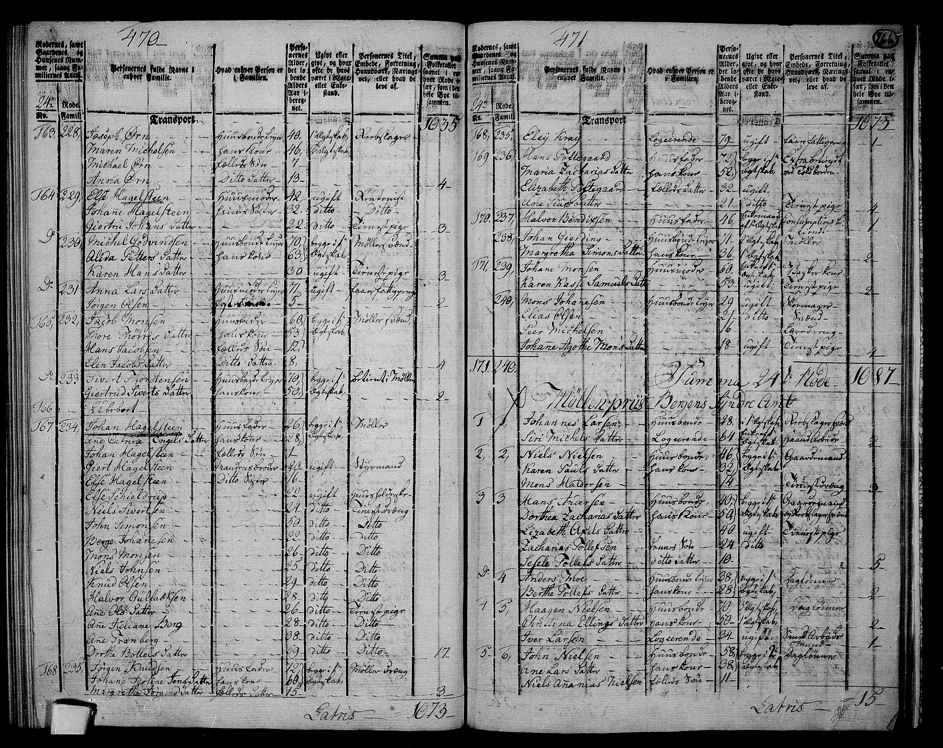 RA, 1801 census for 1301 Bergen, 1801, p. 265b-266a