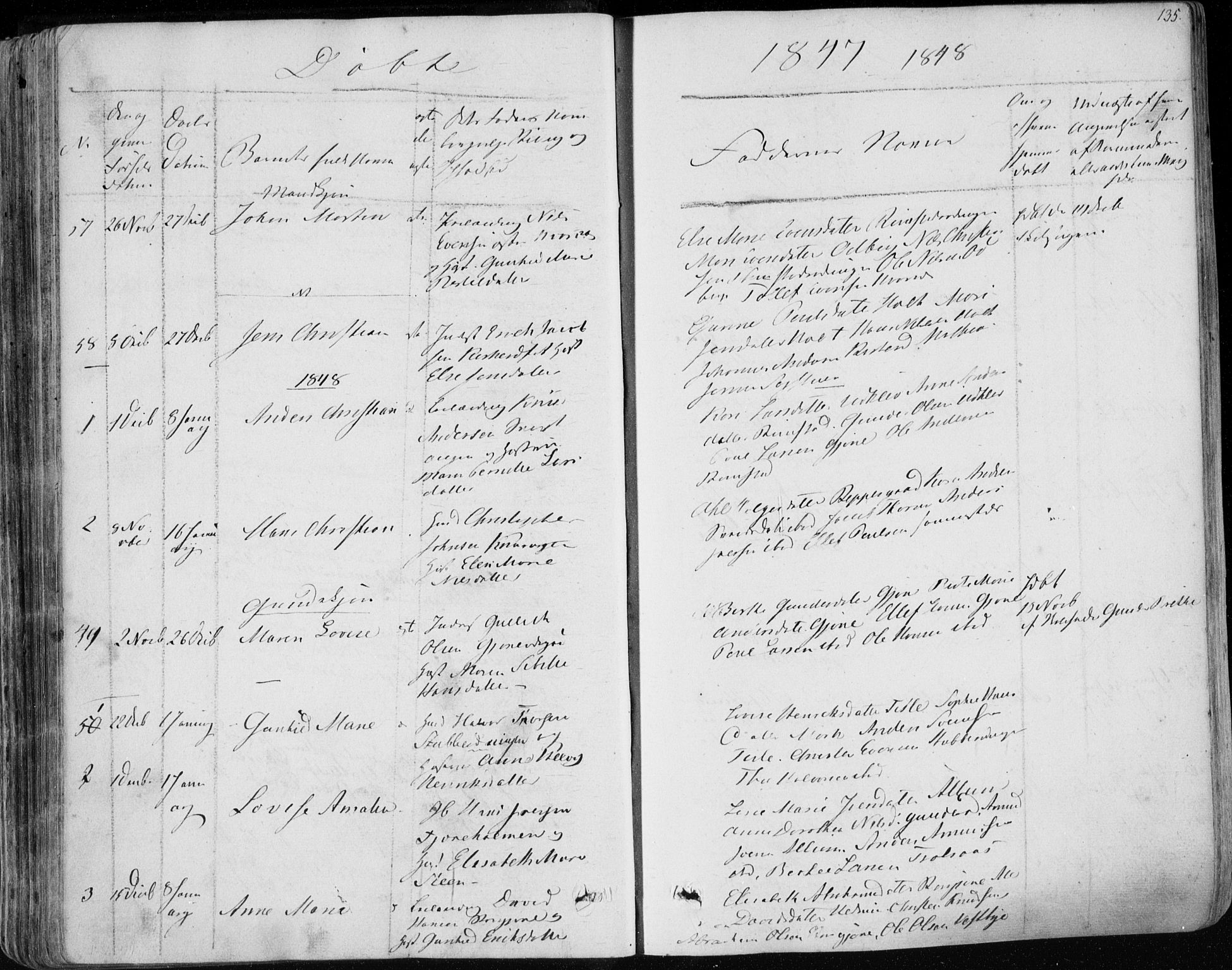 Hedrum kirkebøker, AV/SAKO-A-344/F/Fa/L0005: Parish register (official) no. I 5, 1835-1848, p. 135