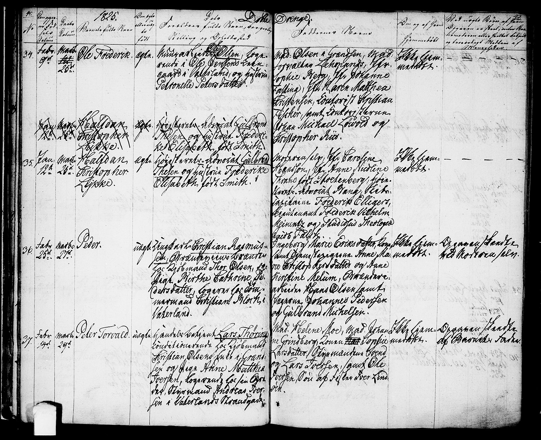 Oslo domkirke Kirkebøker, SAO/A-10752/F/Fa/L0010: Parish register (official) no. 10, 1824-1830, p. 42-43