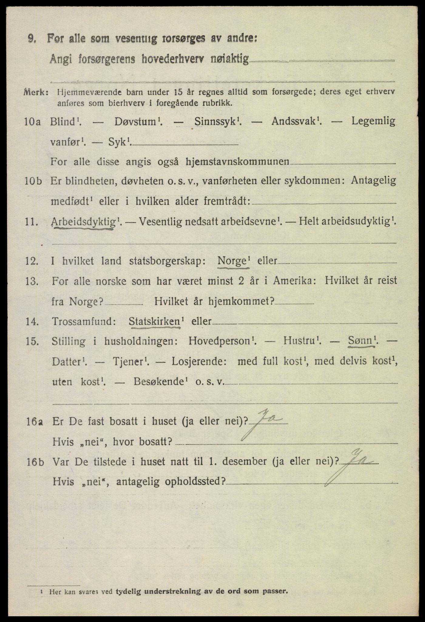 SAH, 1920 census for Vardal, 1920, p. 2450