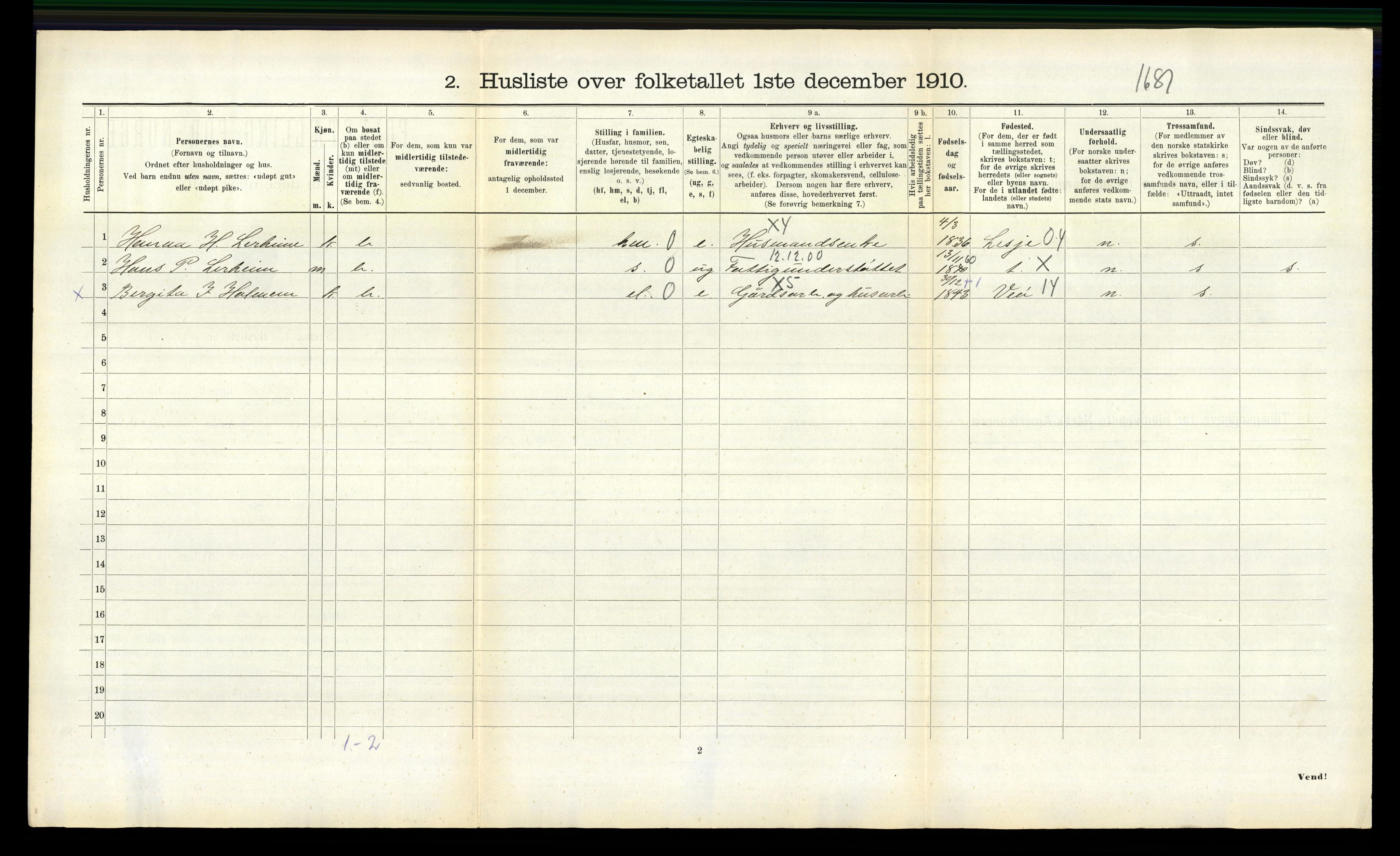 RA, 1910 census for Eid, 1910, p. 121