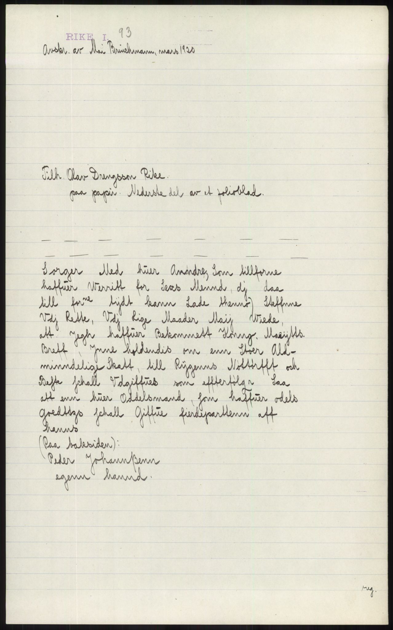 Samlinger til kildeutgivelse, Diplomavskriftsamlingen, AV/RA-EA-4053/H/Ha, p. 466