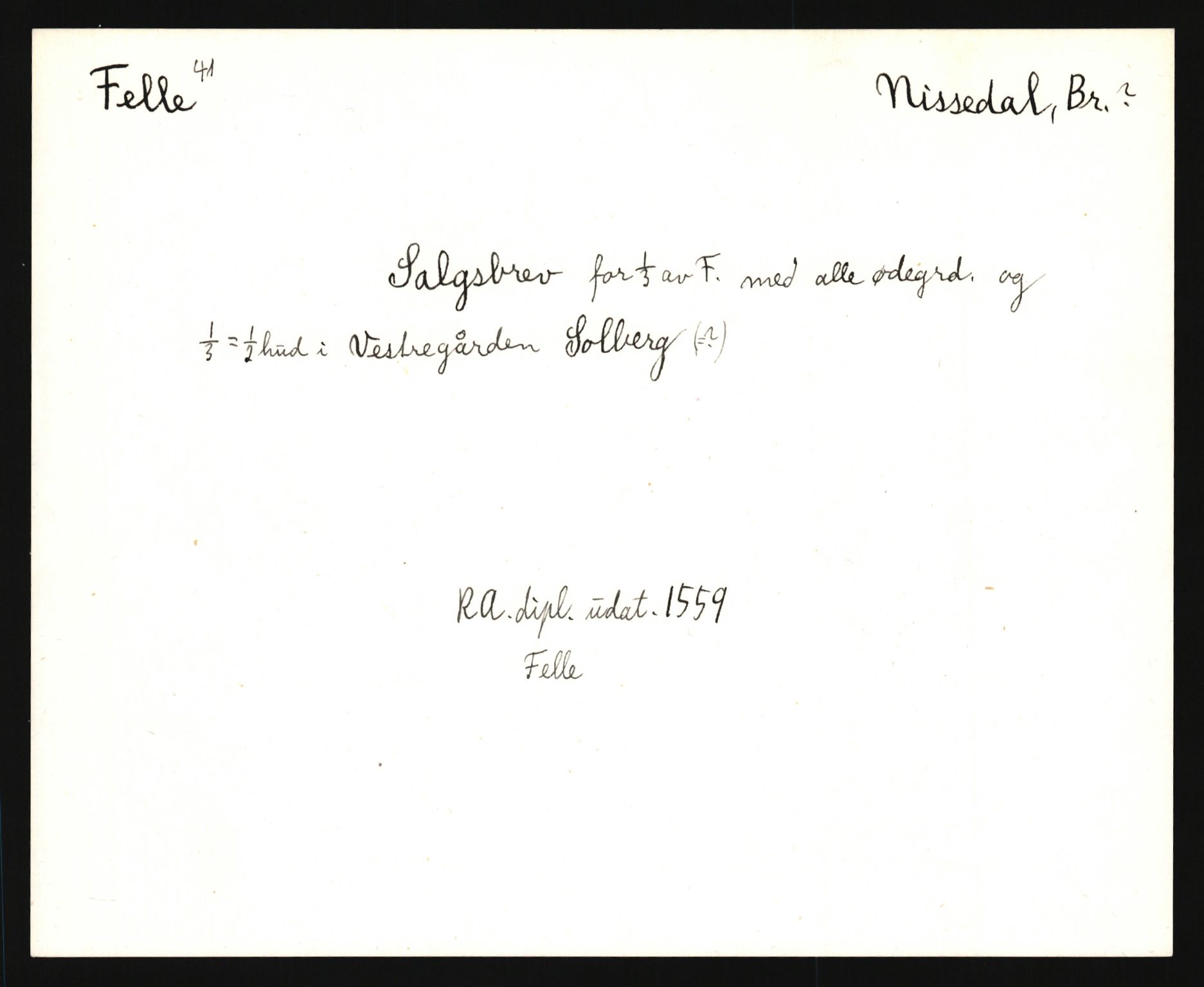 Riksarkivets diplomsamling, AV/RA-EA-5965/F35/F35e/L0022: Registreringssedler Telemark 3, 1400-1700, p. 57