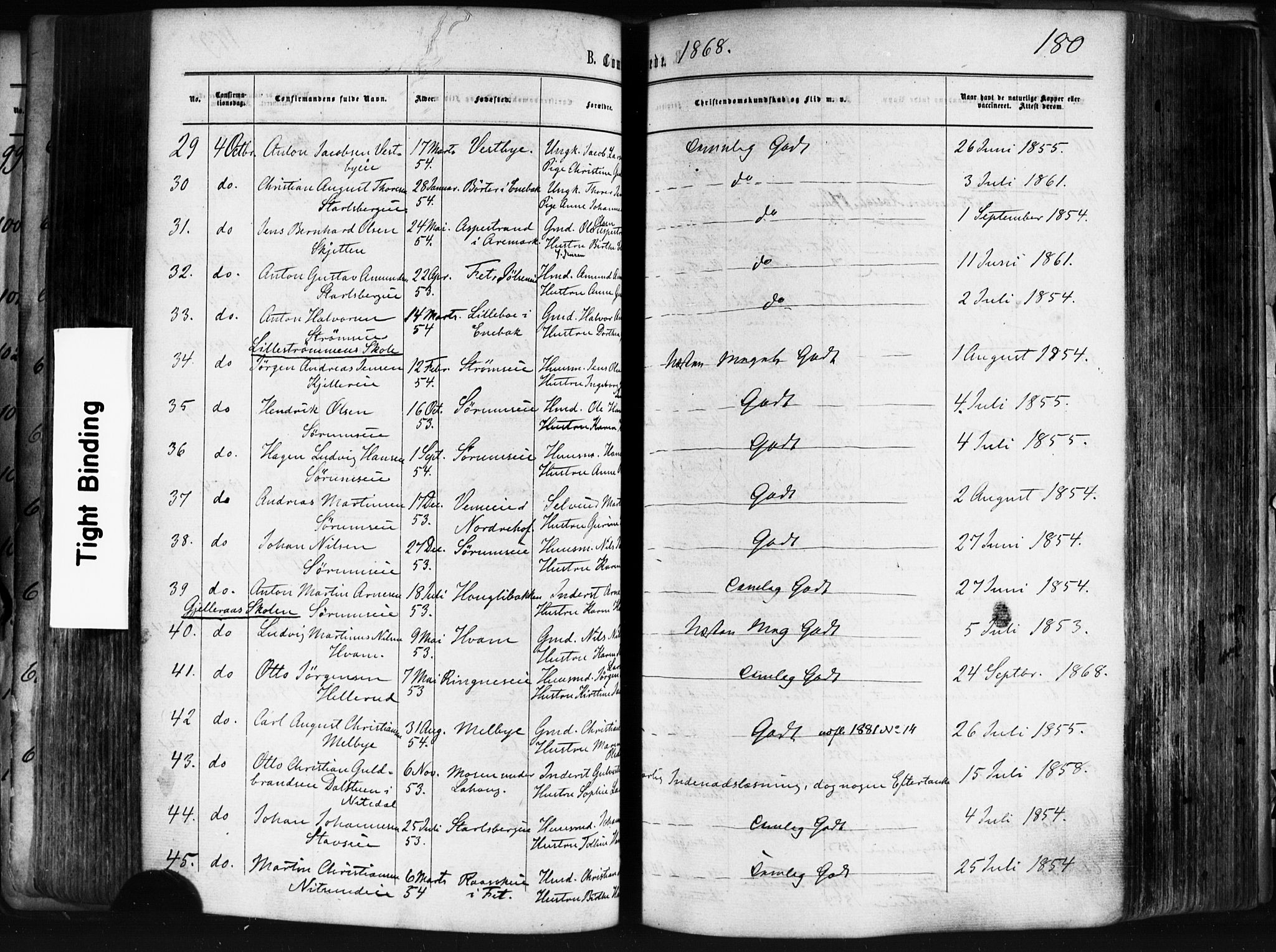 Skedsmo prestekontor Kirkebøker, AV/SAO-A-10033a/F/Fa/L0011: Parish register (official) no. I 11, 1866-1876, p. 180