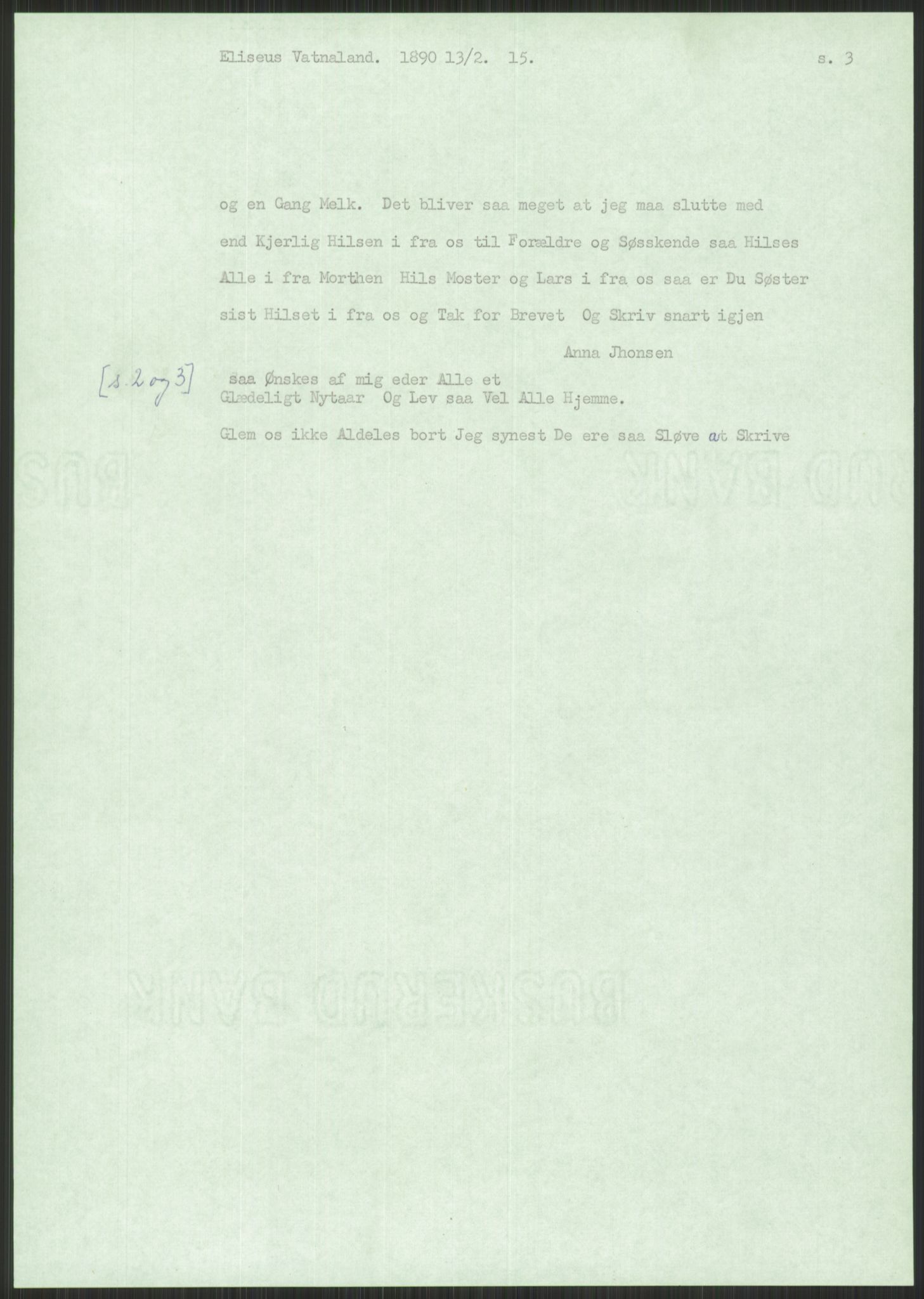 Samlinger til kildeutgivelse, Amerikabrevene, AV/RA-EA-4057/F/L0030: Innlån fra Rogaland: Vatnaland - Øverland, 1838-1914, p. 241