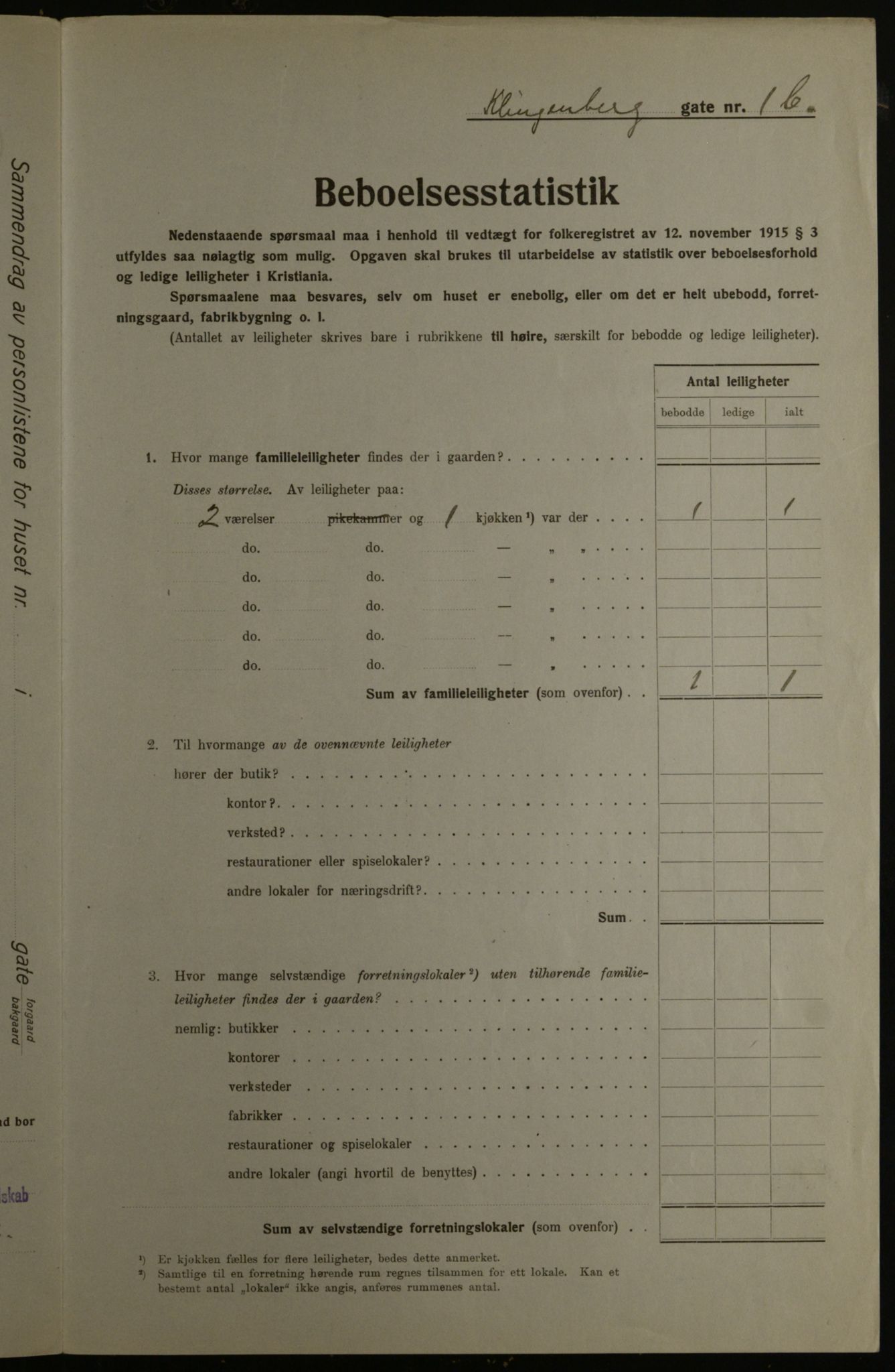 OBA, Municipal Census 1923 for Kristiania, 1923, p. 58217