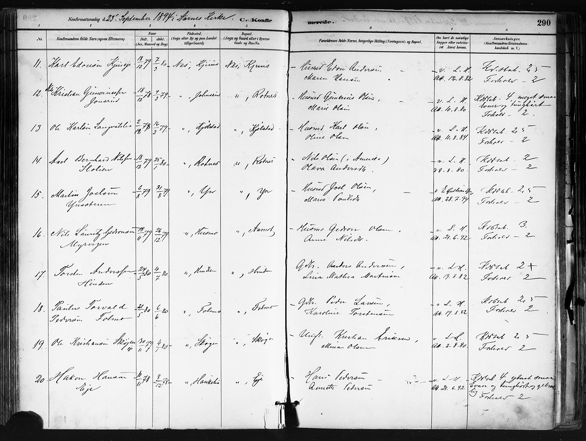 Nes prestekontor Kirkebøker, AV/SAO-A-10410/F/Fa/L0010: Parish register (official) no. I 10, 1883-1898, p. 290