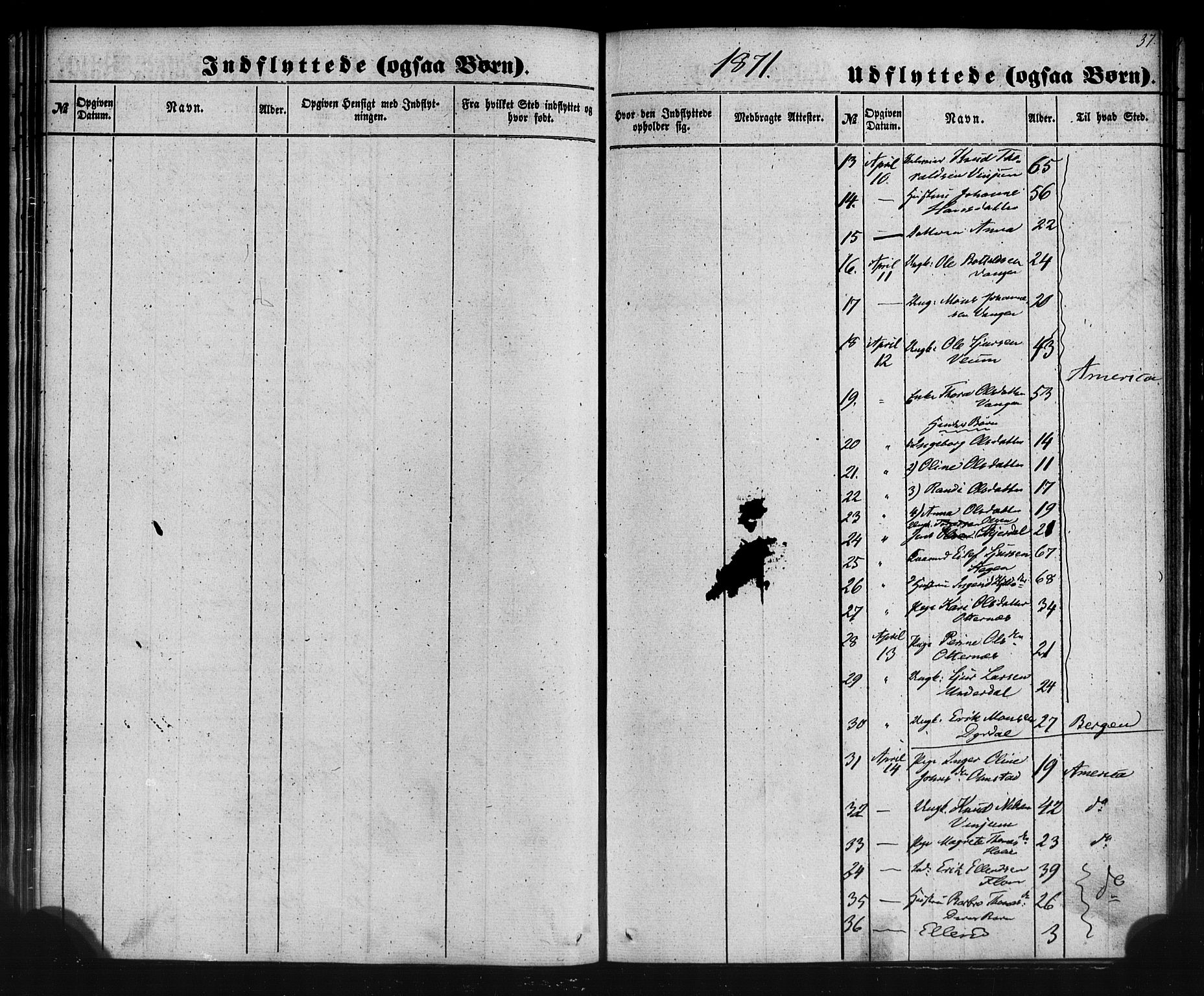 Aurland sokneprestembete, SAB/A-99937/H/Ha/Haa/L0012: Parish register (official) no. A 12, 1858-1879, p. 37