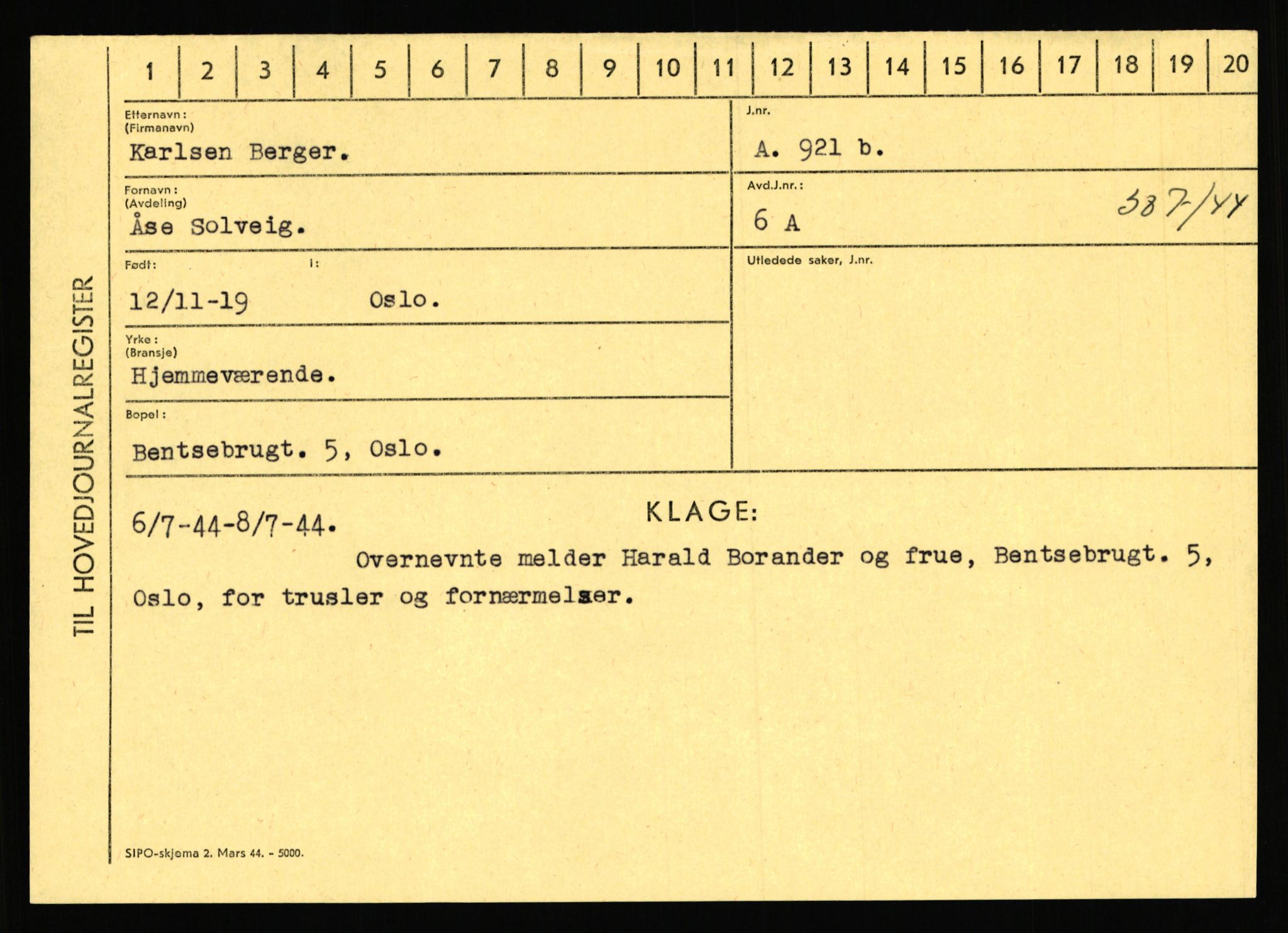 Statspolitiet - Hovedkontoret / Osloavdelingen, AV/RA-S-1329/C/Ca/L0008: Johan(nes)sen - Knoph, 1943-1945, p. 3272