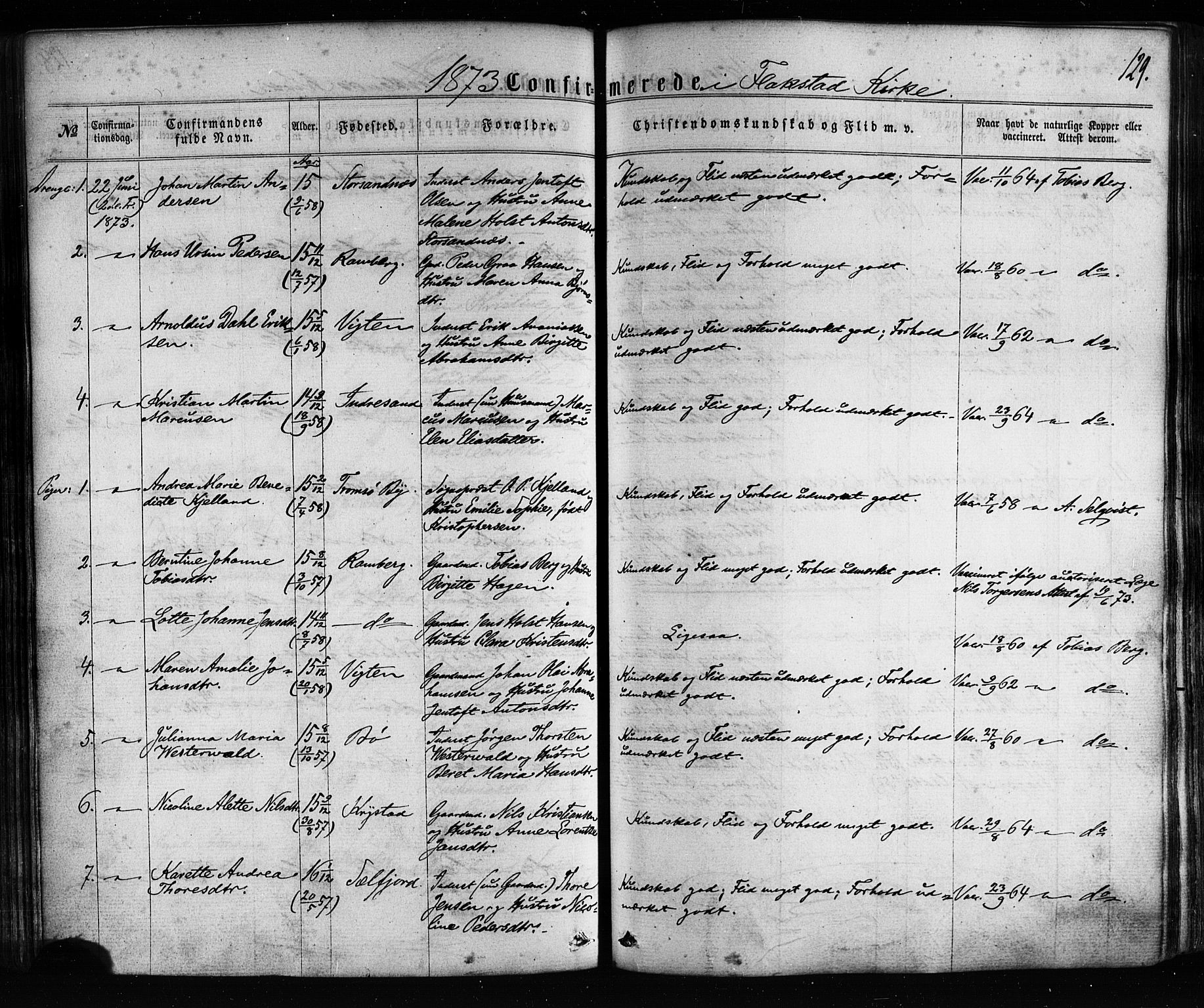 Ministerialprotokoller, klokkerbøker og fødselsregistre - Nordland, SAT/A-1459/885/L1203: Parish register (official) no. 885A04, 1859-1877, p. 129