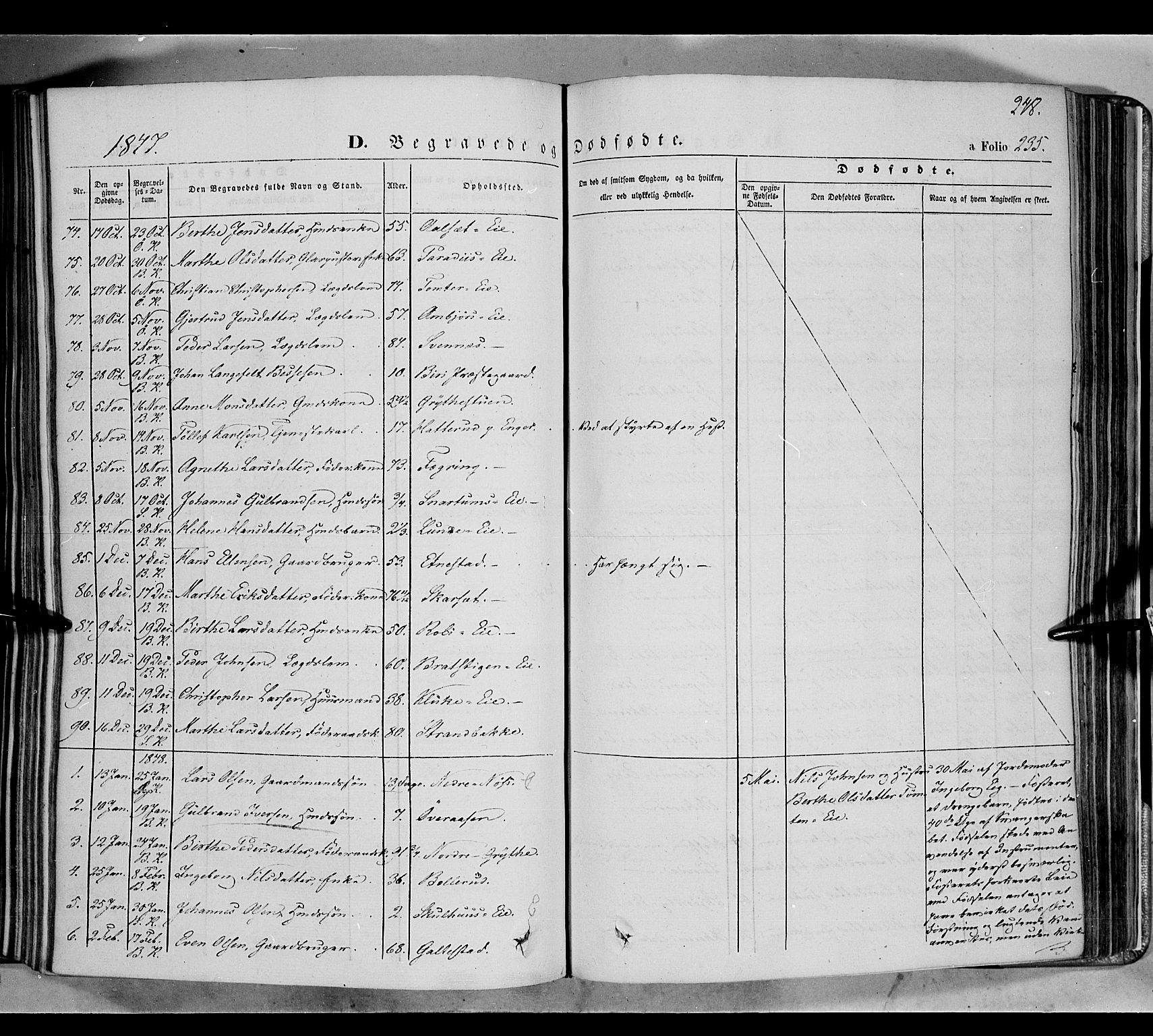 Biri prestekontor, SAH/PREST-096/H/Ha/Haa/L0005: Parish register (official) no. 5, 1843-1854, p. 248