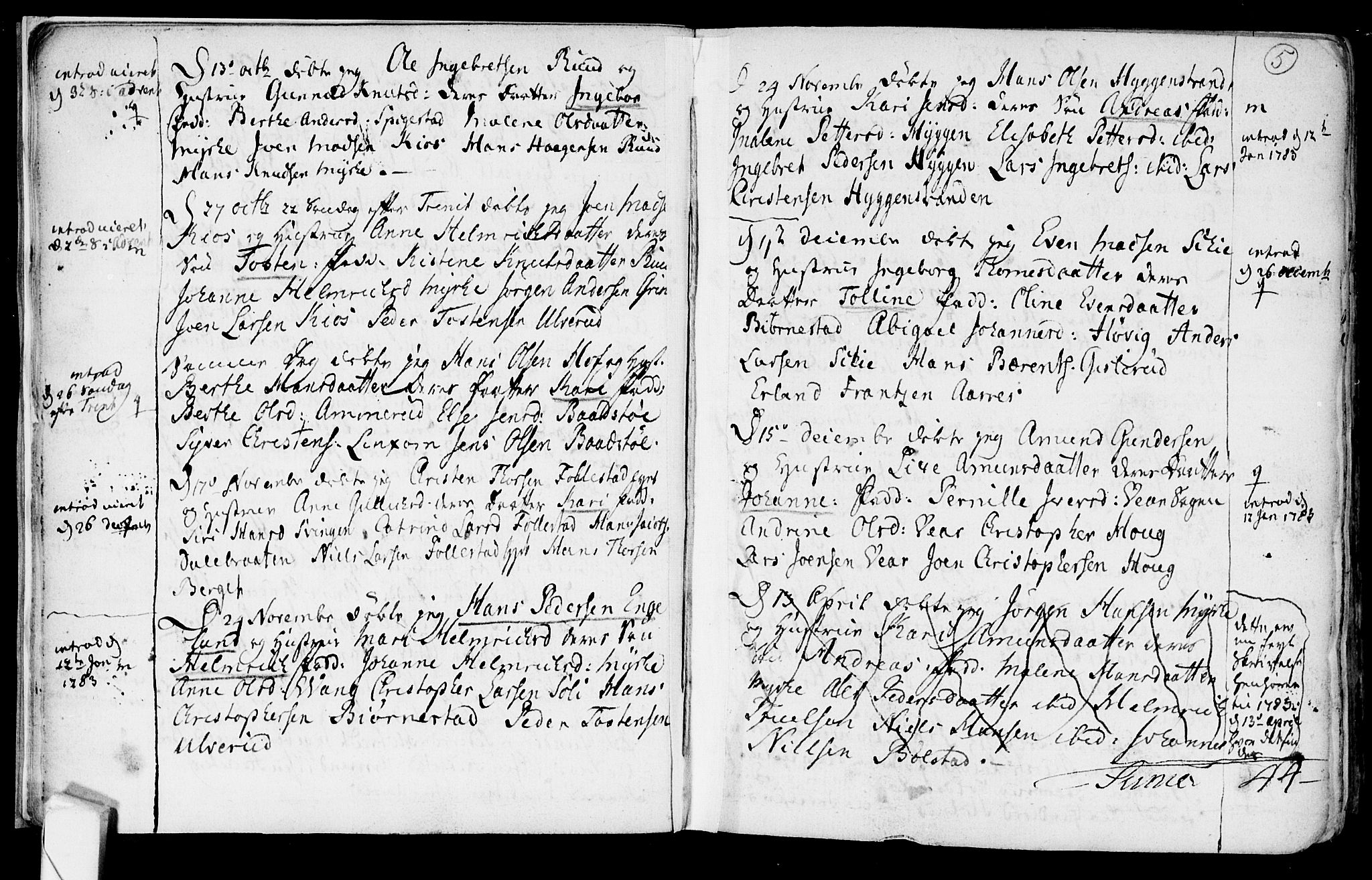 Røyken kirkebøker, SAKO/A-241/F/Fa/L0003: Parish register (official) no. 3, 1782-1813, p. 5