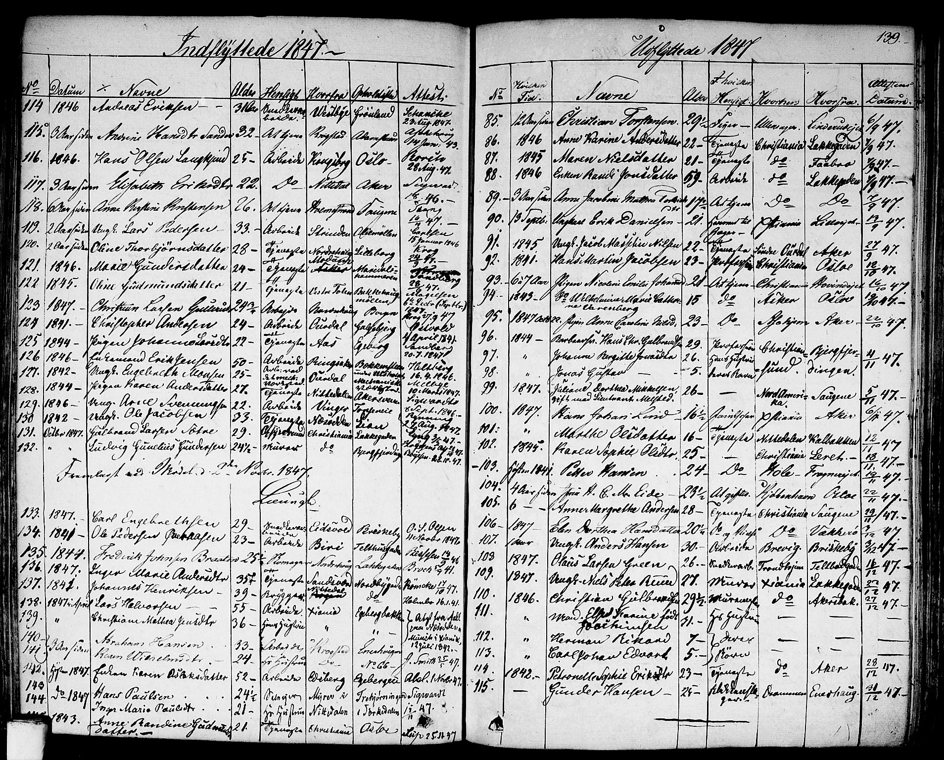 Aker prestekontor kirkebøker, SAO/A-10861/F/L0018: Parish register (official) no. 17, 1829-1852, p. 139