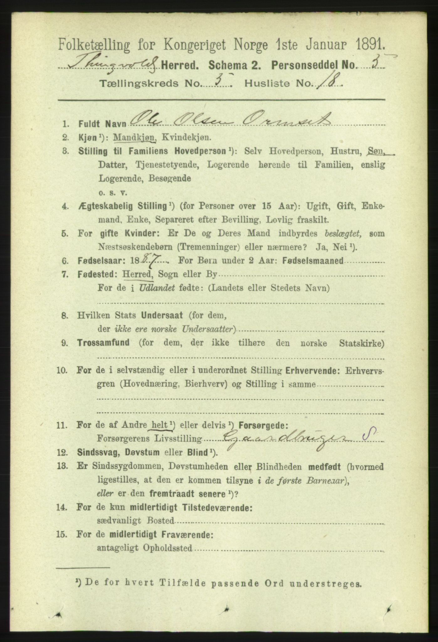 RA, 1891 census for 1560 Tingvoll, 1891, p. 2167