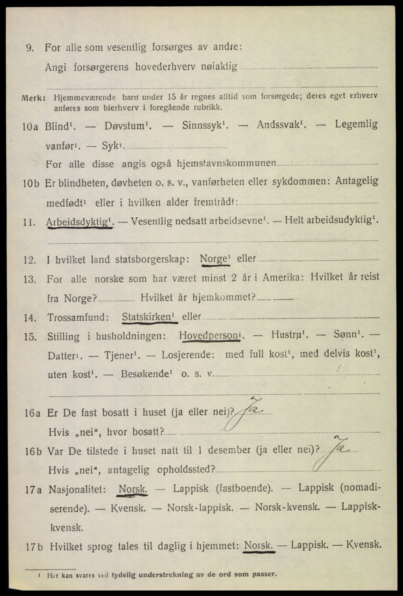 SAT, 1920 census for Lødingen, 1920, p. 5978