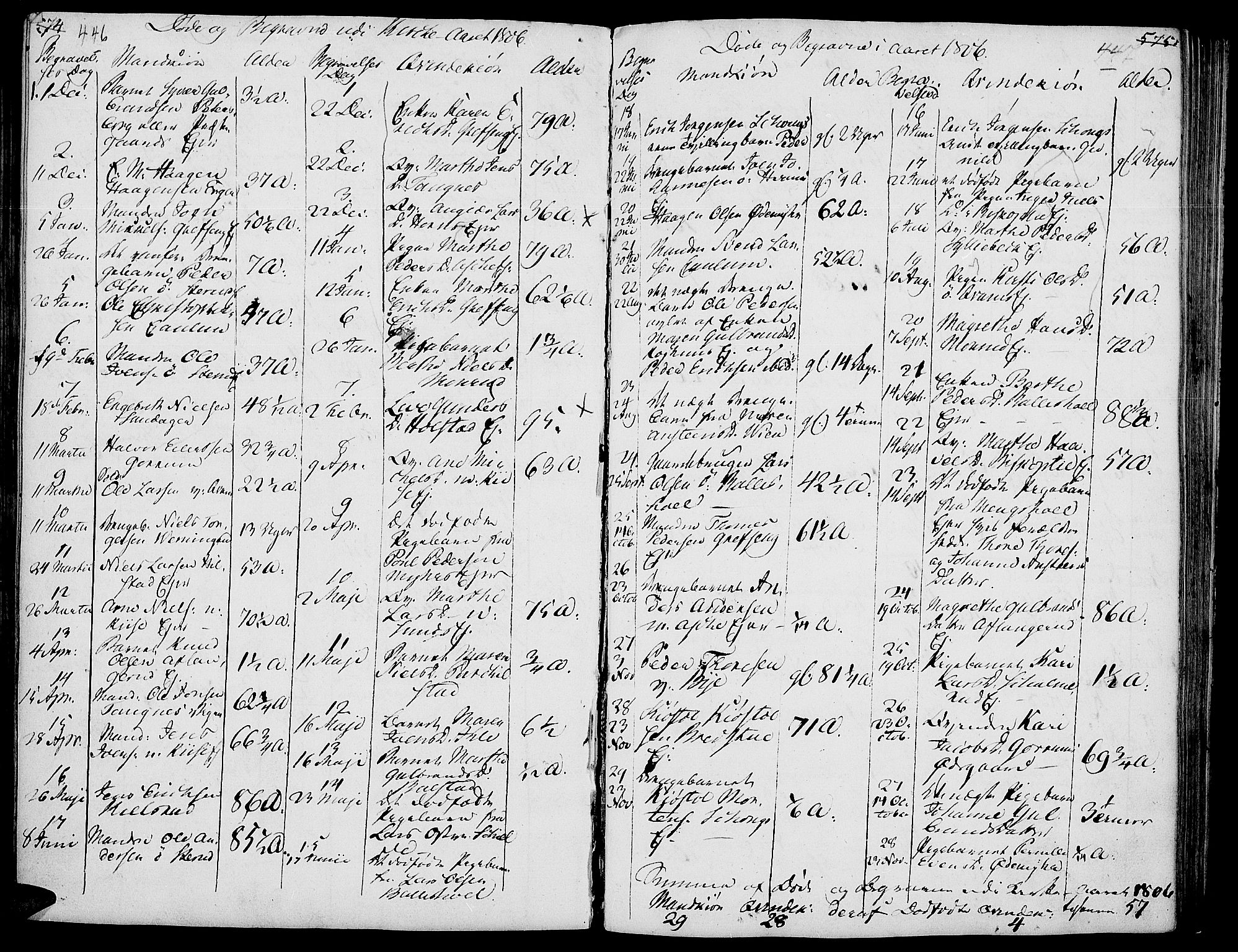 Nes prestekontor, Hedmark, AV/SAH-PREST-020/K/Ka/L0001: Parish register (official) no. 1, 1802-1814, p. 446-447