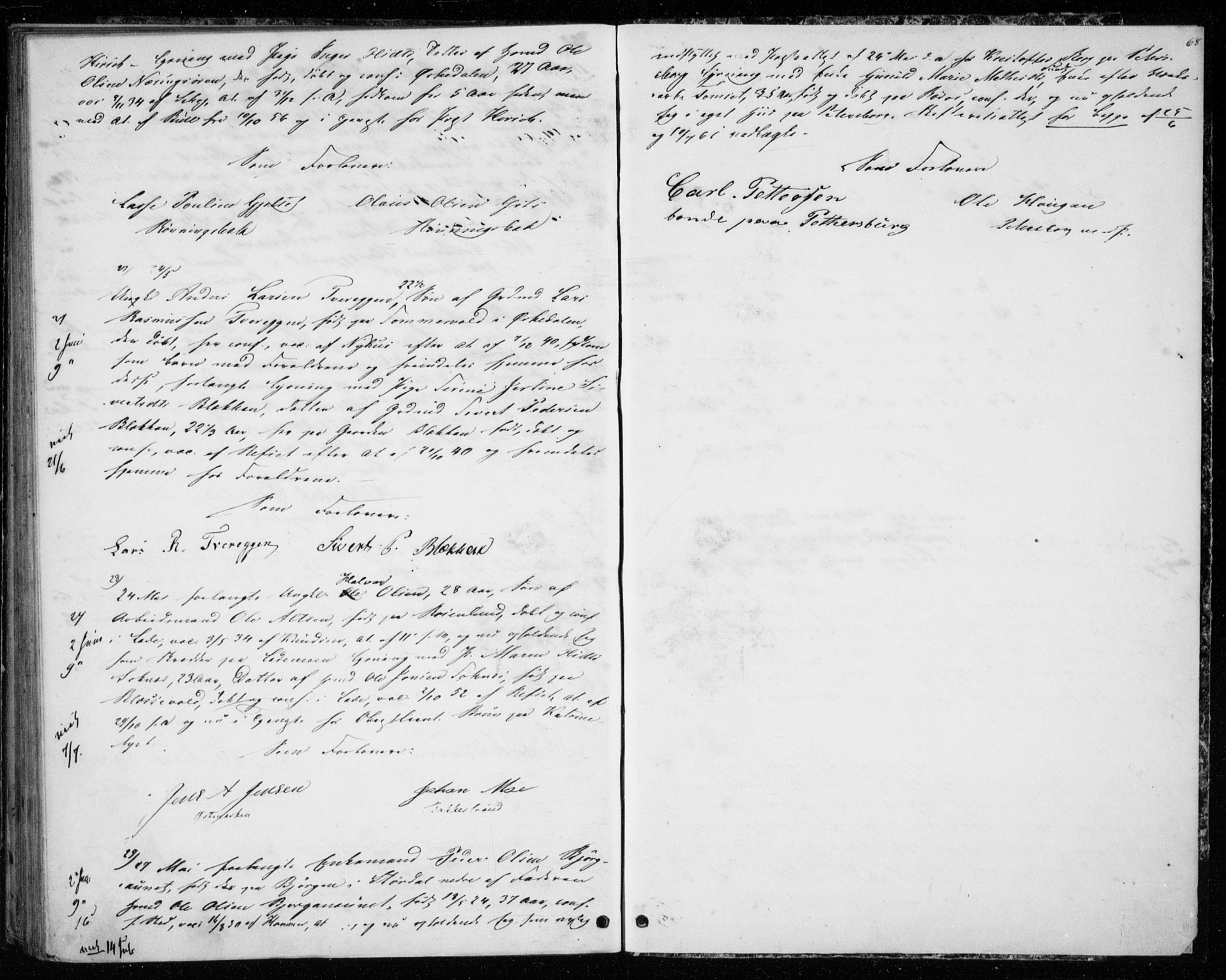 Ministerialprotokoller, klokkerbøker og fødselsregistre - Sør-Trøndelag, AV/SAT-A-1456/606/L0297: Banns register no. 606A12, 1854-1861, p. 68