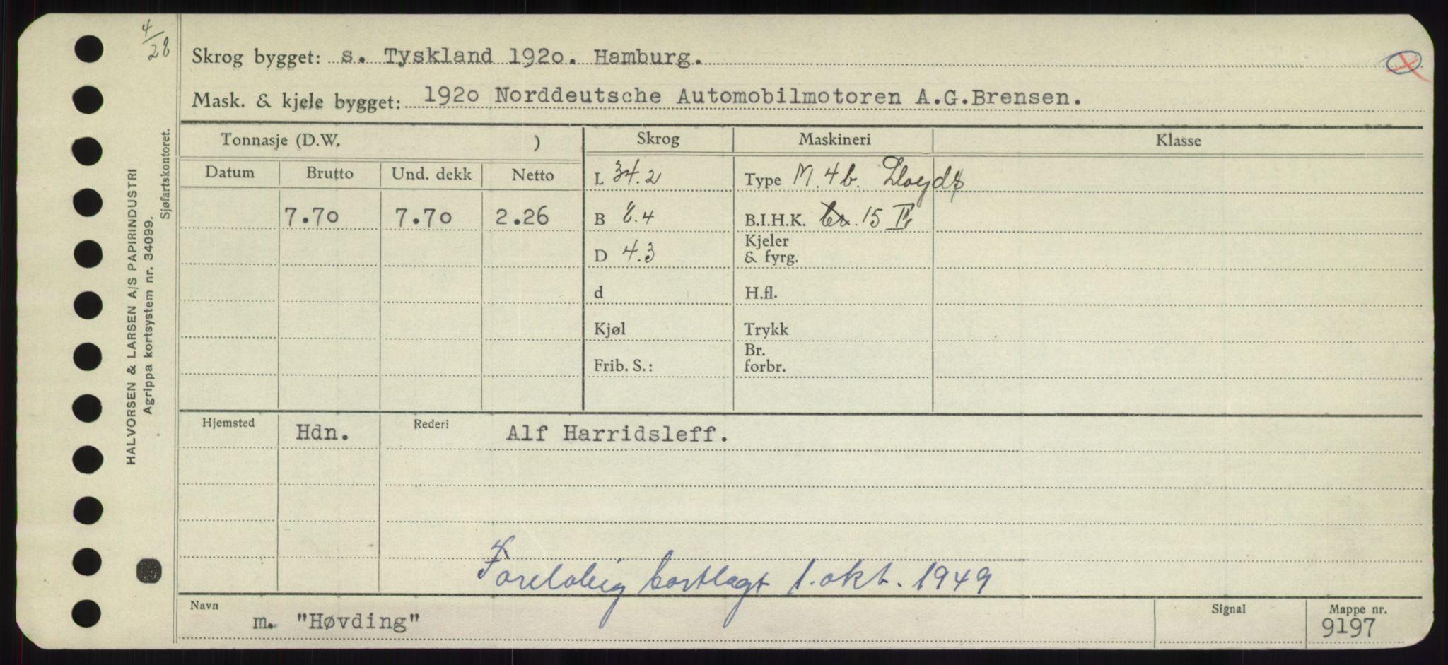 Sjøfartsdirektoratet med forløpere, Skipsmålingen, RA/S-1627/H/Hd/L0017: Fartøy, Holi-Hå, p. 521