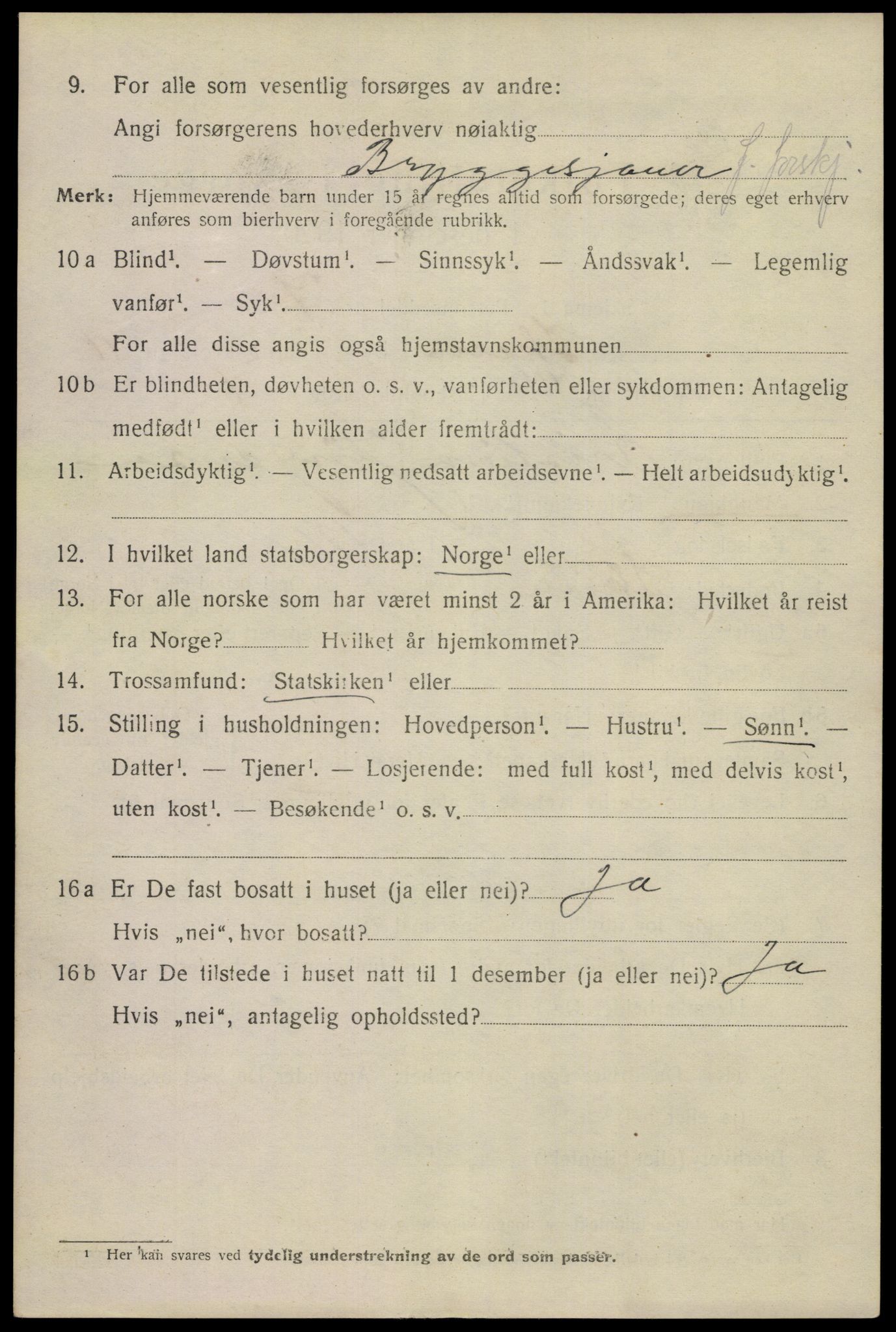 SAKO, 1920 census for Skien, 1920, p. 36461