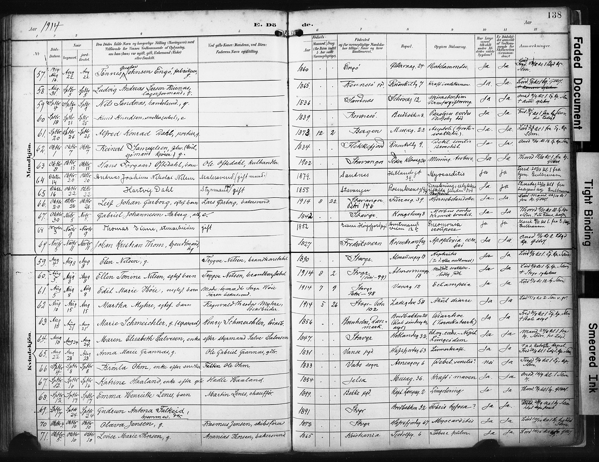 St. Petri sokneprestkontor, AV/SAST-A-101813/001/30/30BA/L0022: Parish register (official) no. A 22, 1895-1919, p. 138