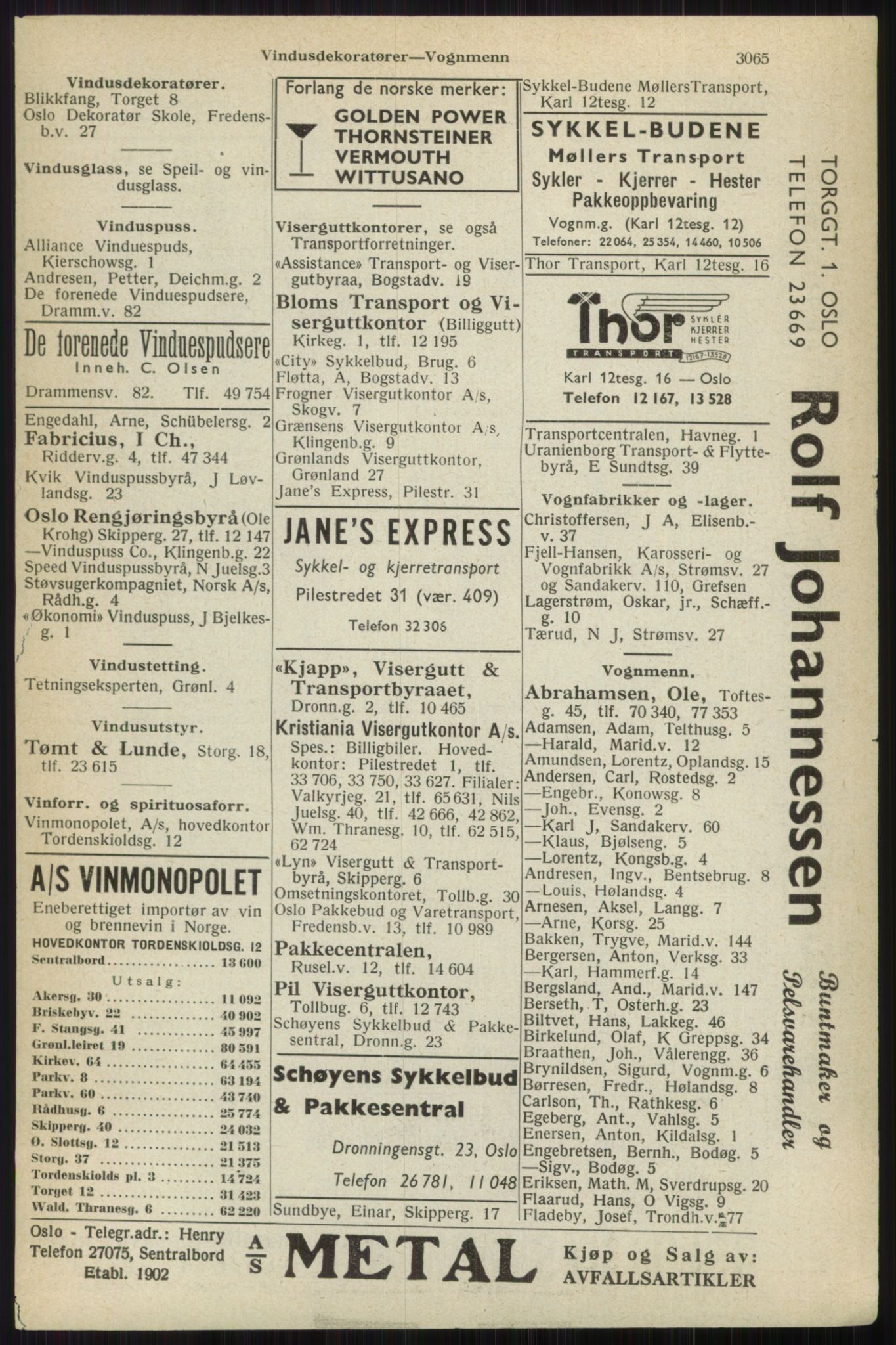 Kristiania/Oslo adressebok, PUBL/-, 1944, p. 3065
