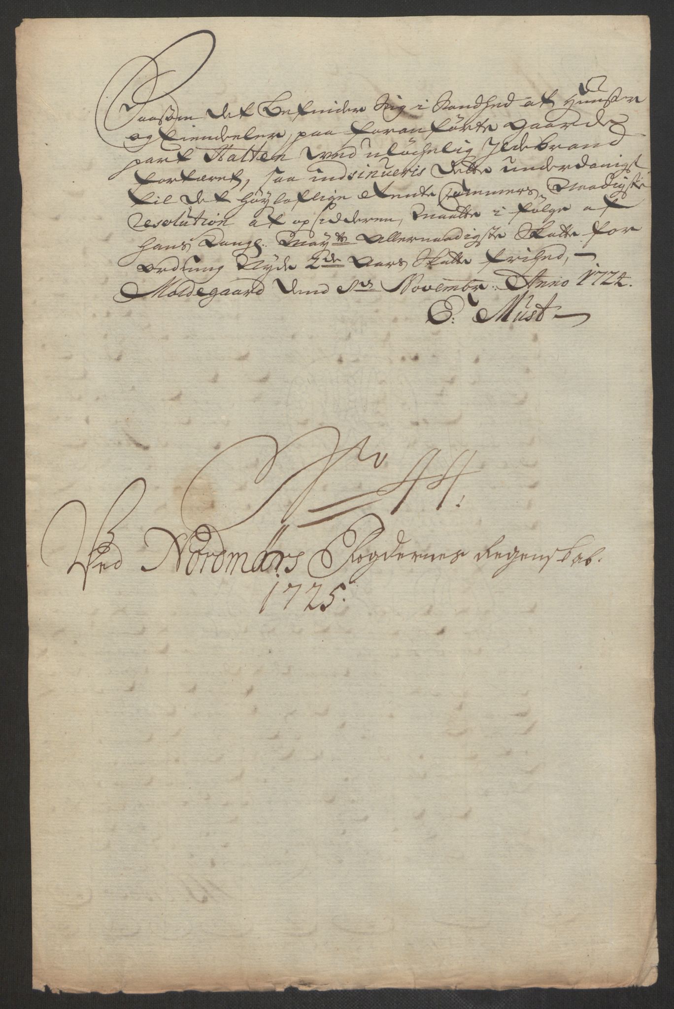 Rentekammeret inntil 1814, Reviderte regnskaper, Fogderegnskap, AV/RA-EA-4092/R56/L3758: Fogderegnskap Nordmøre, 1725, p. 285