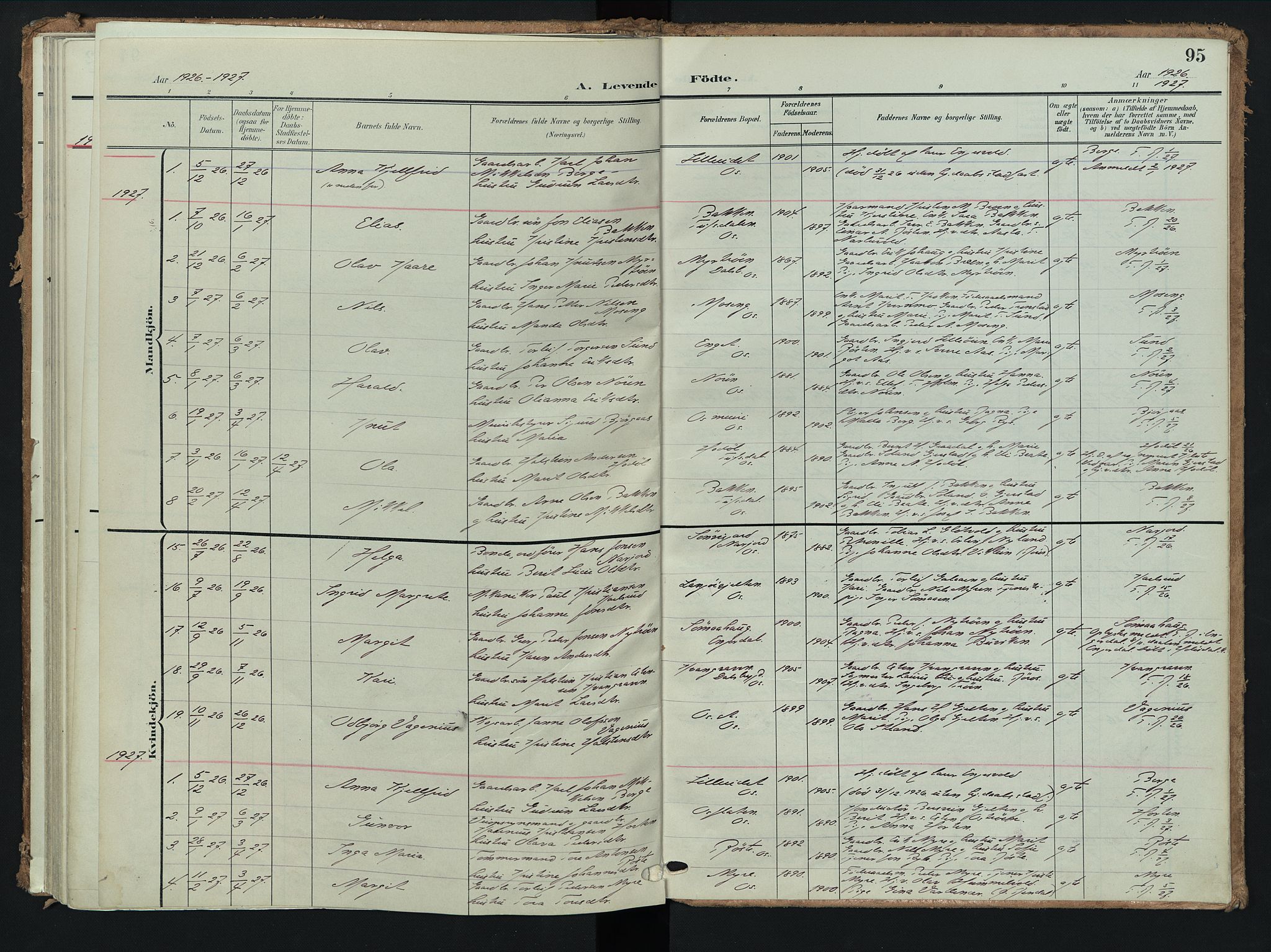 Tolga prestekontor, AV/SAH-PREST-062/K/L0009: Parish register (official) no. 9, 1903-1928, p. 95