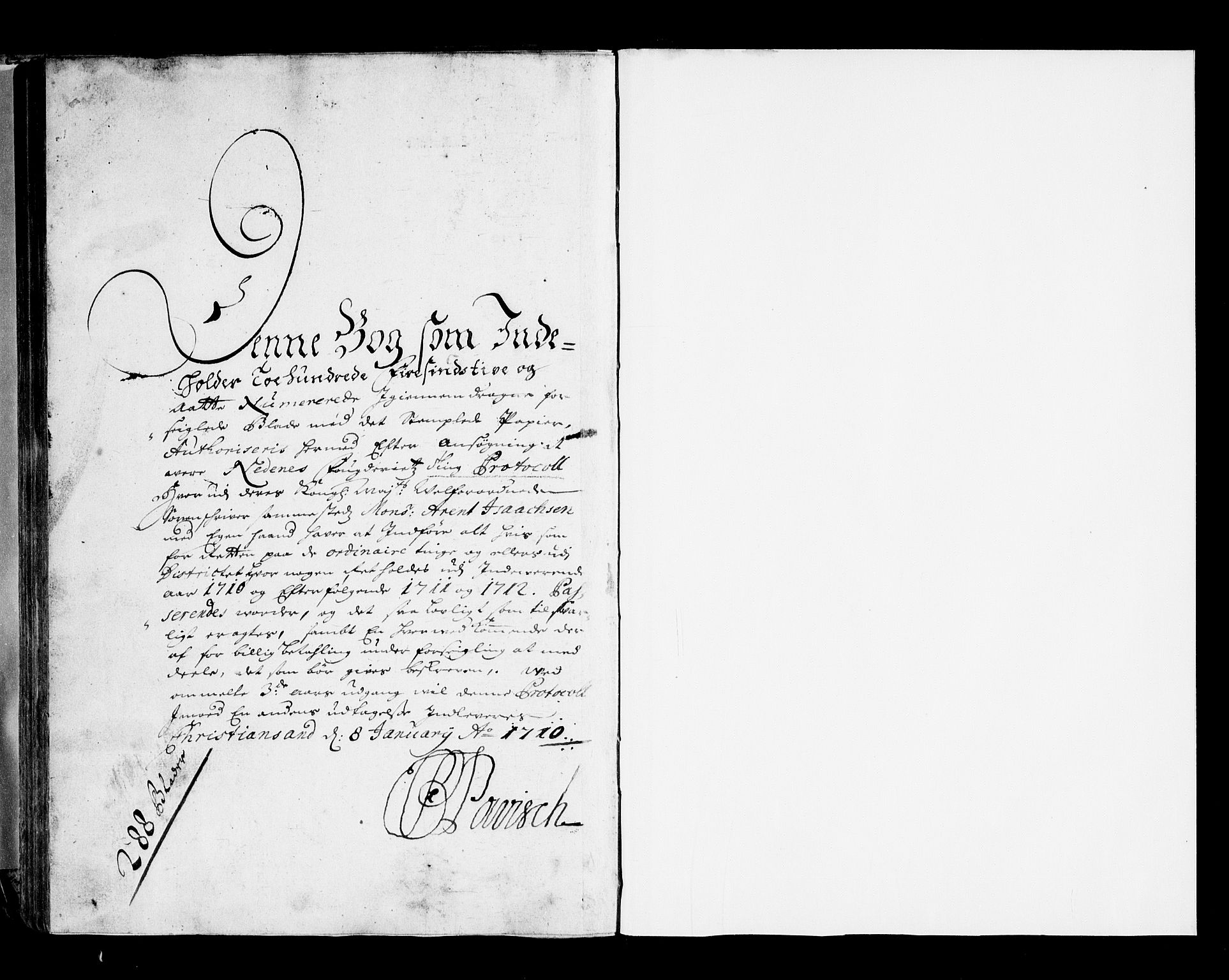 Nedenes sorenskriveri før 1824, SAK/1221-0007/F/Fa/L0014: Tingbok med register nr 9, 1710-1711, p. 207b-208a