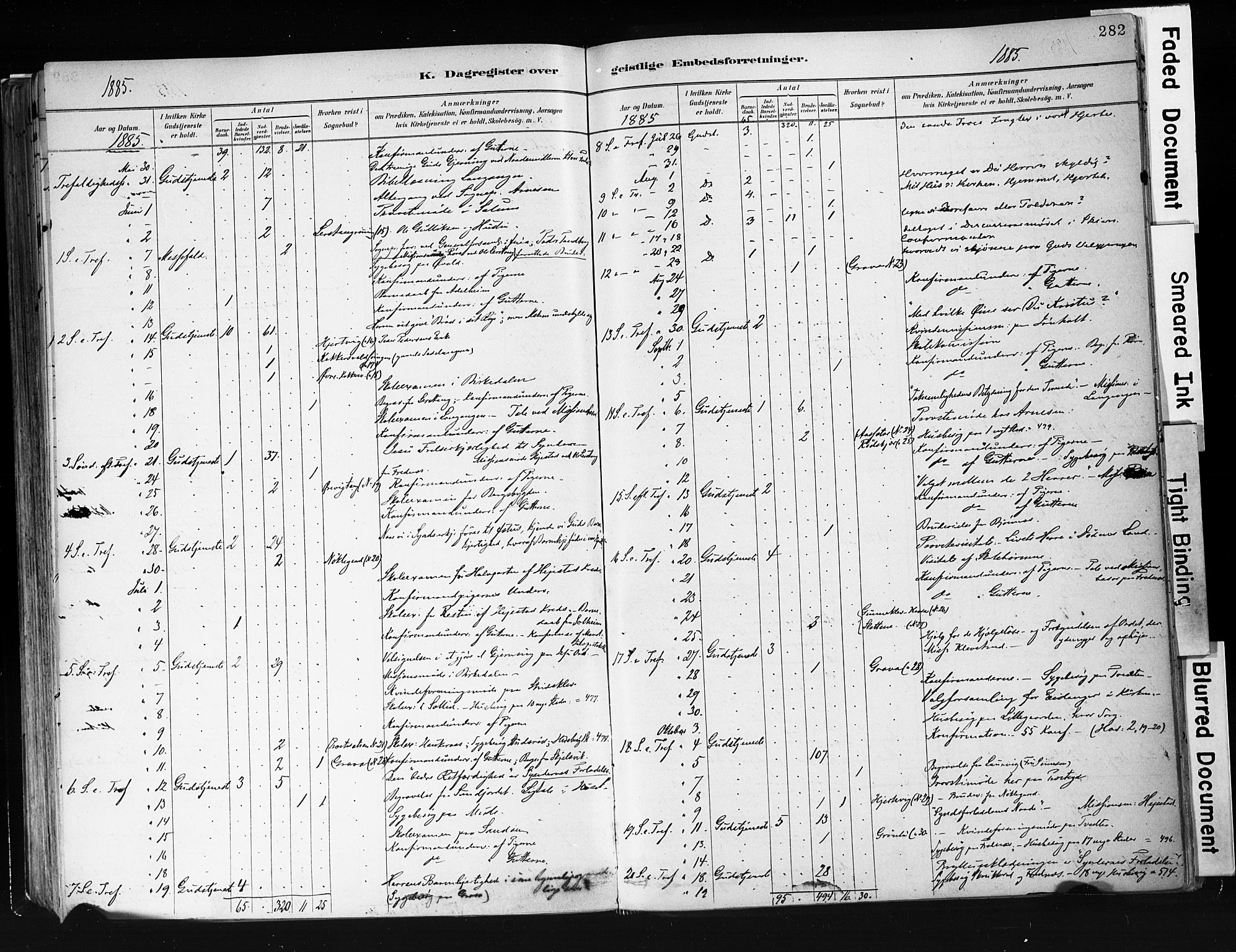 Eidanger kirkebøker, AV/SAKO-A-261/F/Fa/L0012: Parish register (official) no. 12, 1879-1900, p. 282