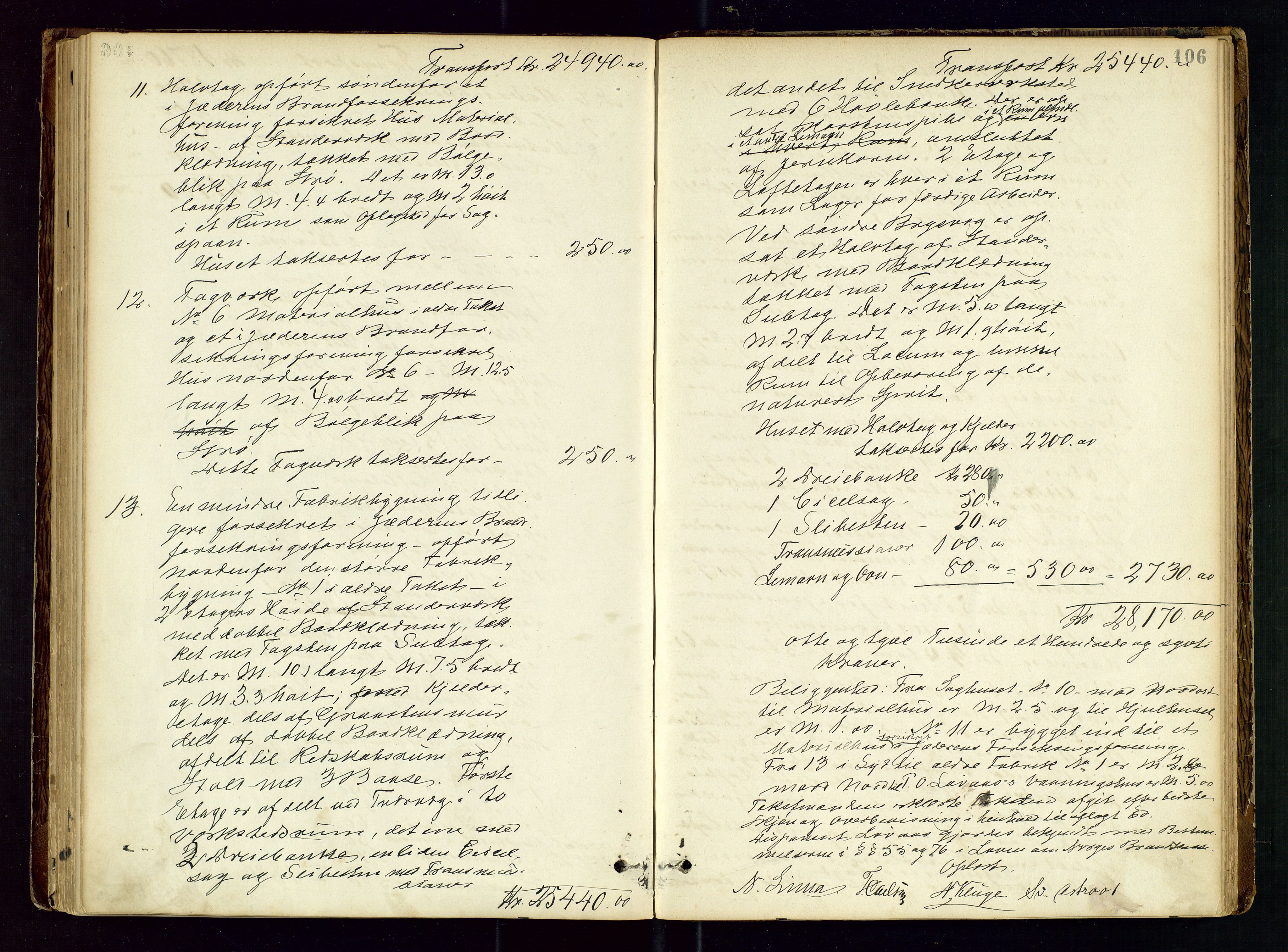 Høyland/Sandnes lensmannskontor, SAST/A-100166/Goa/L0002: "Brandtaxtprotokol for Landafdelingen i Høiland", 1880-1917, p. 105b-106a