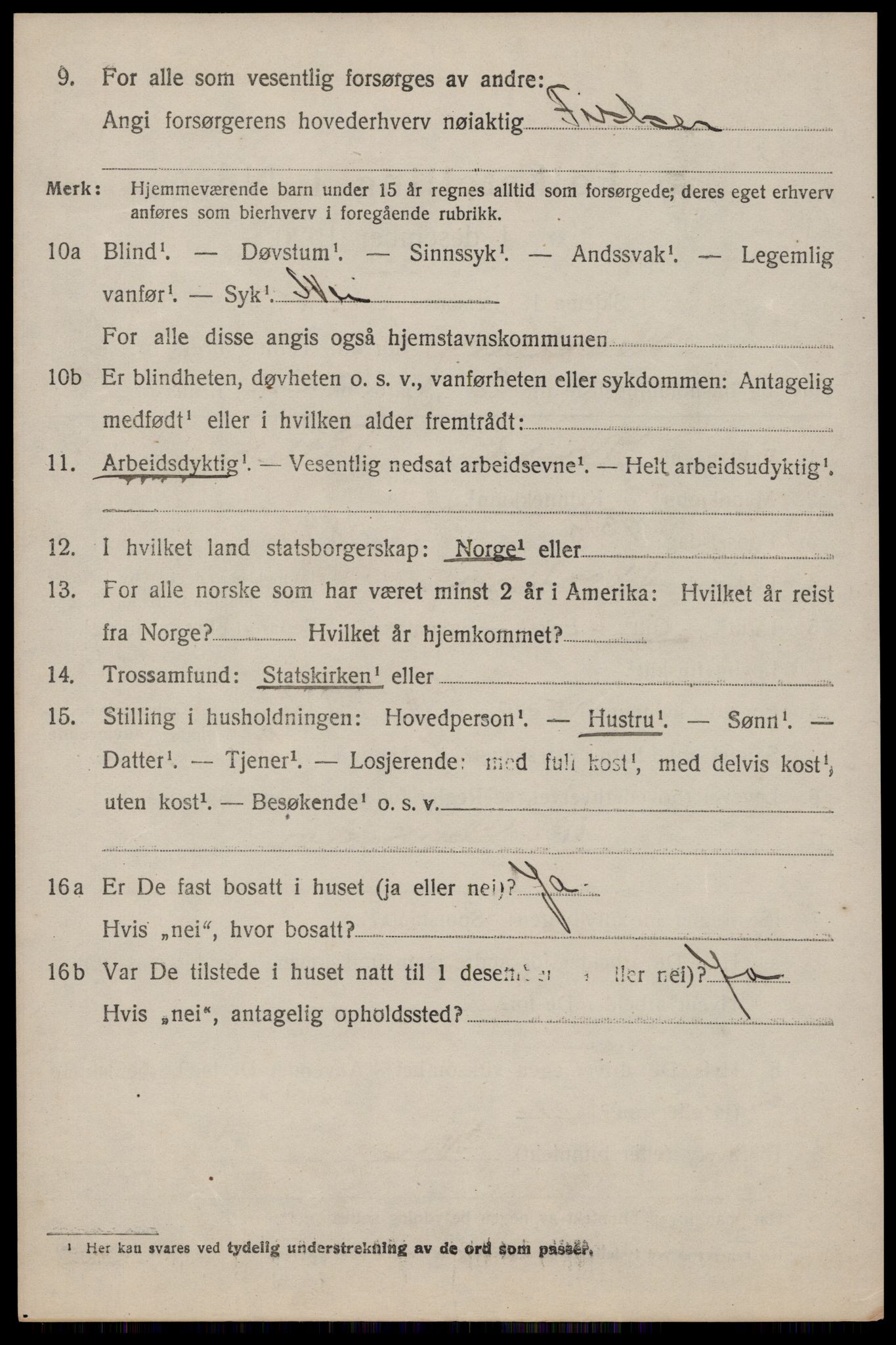 SAST, 1920 census for Mosterøy, 1920, p. 3119