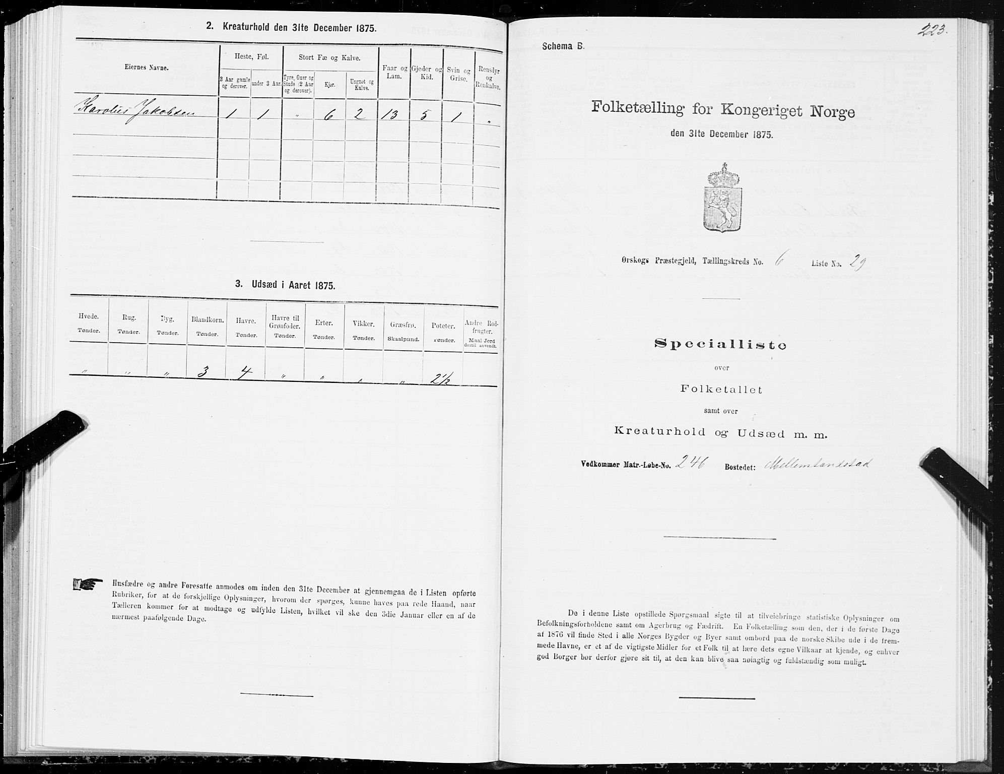 SAT, 1875 census for 1527P Ørskog, 1875, p. 4223